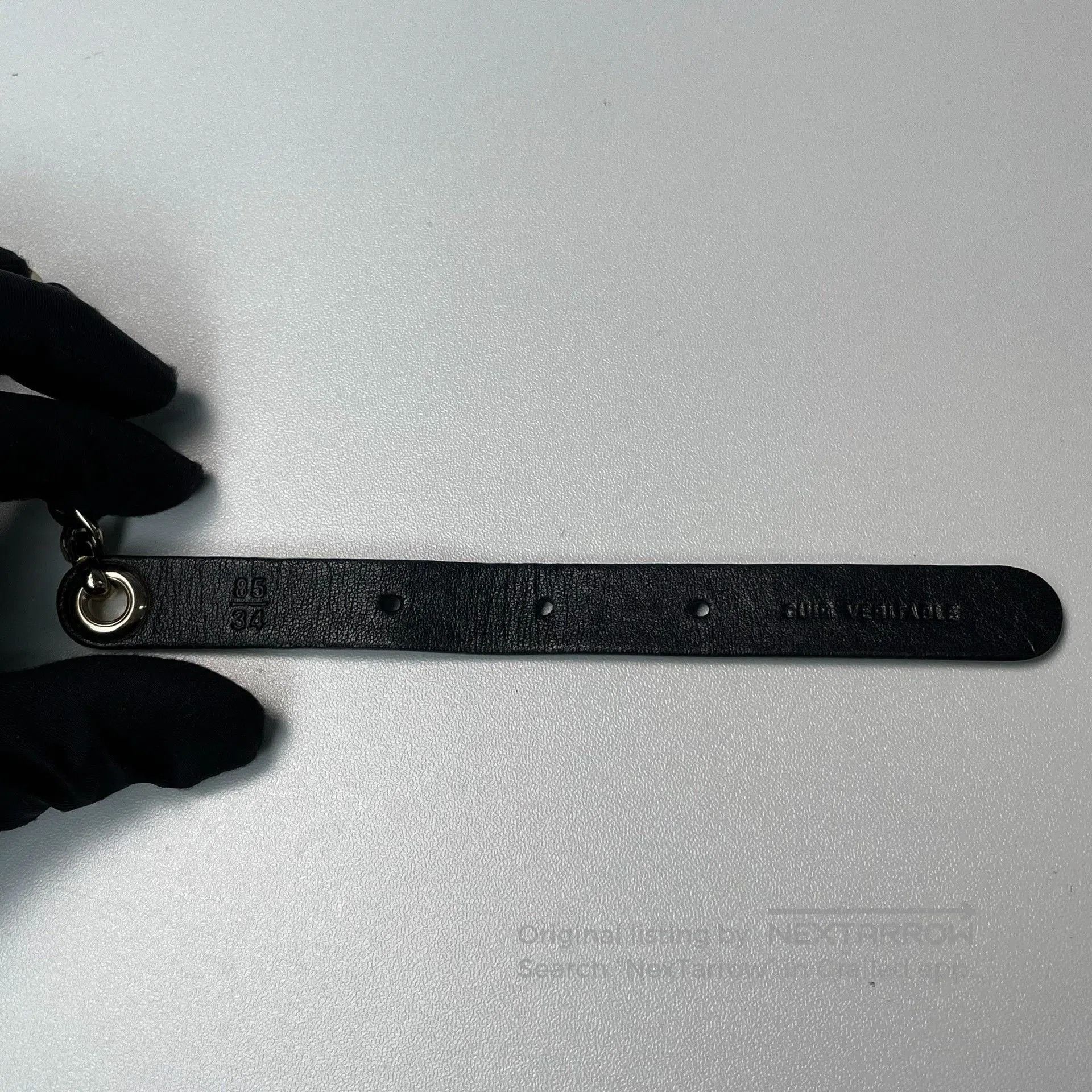 Chanel Chanel Black Leather Pearl Waist Chain. Size ONE SIZE - 3 Thumbnail