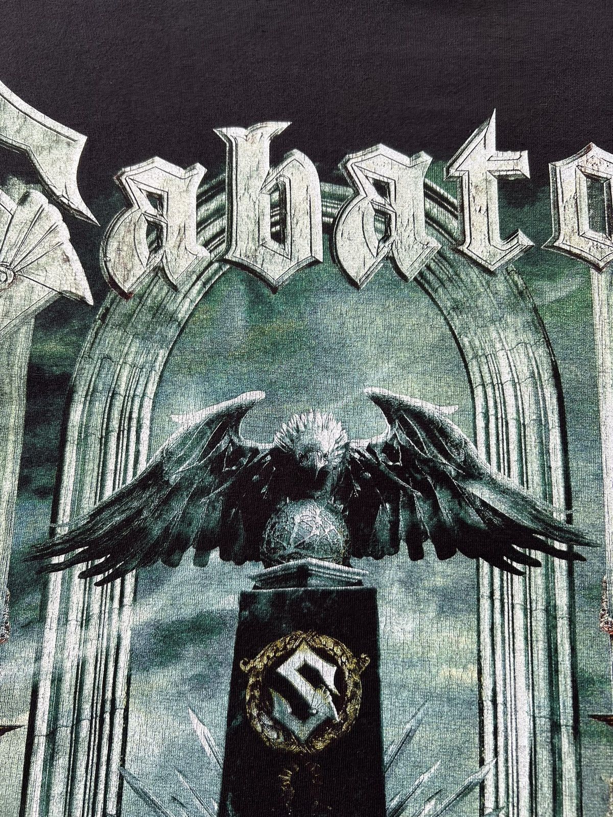 Band Tees Vintage 2010s Sabaton Heroes Metal Band Black T-shirt Size US L / EU 52-54 / 3 - 7 Thumbnail