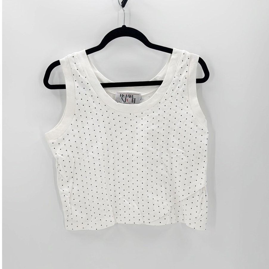 Vintage Vintage Richard Sport white polka dot cropped top size M Size M / US 6-8 / IT 42-44 - 1 Thumbnail