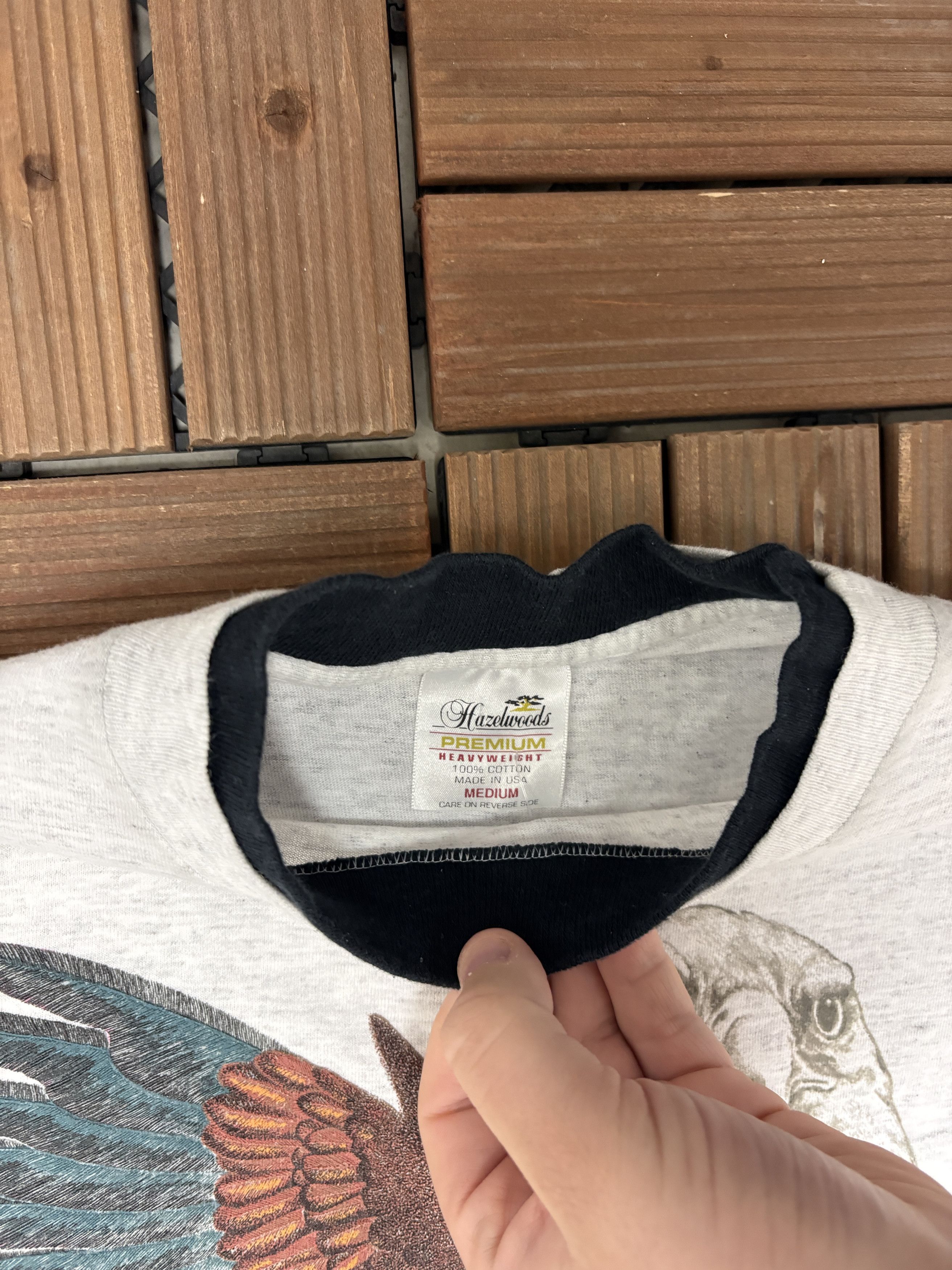 Vintage Bald Eagle Big Print Vintage Grey T-Shirt Tee Size US M / EU 48-50 / 2 - 5 Thumbnail