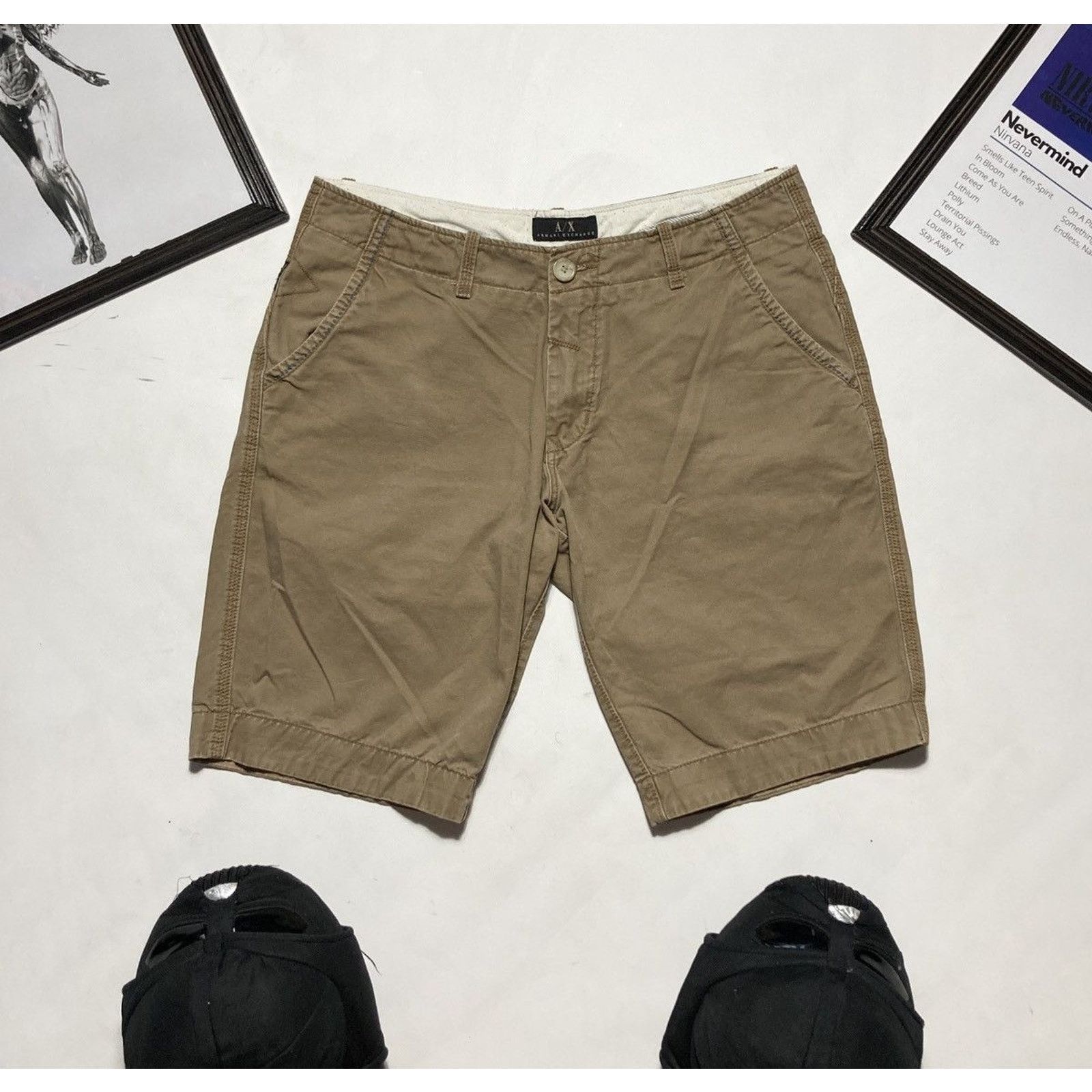 Armani Exchange × Vintage Armani Exchange vintage cargo shorts Size US 34 / EU 50 - 1 Thumbnail