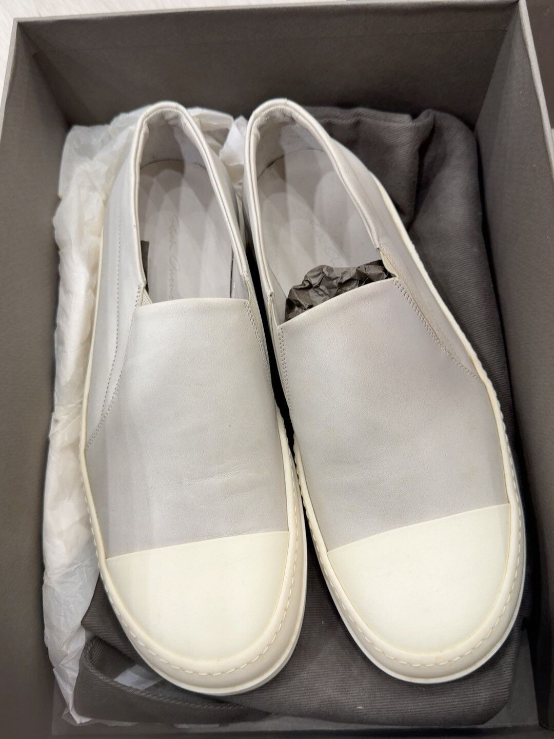Rick Owens Rick Owens Leather Slip-On Sneakers Size US 9.5 / EU 42-43 - 1 Thumbnail