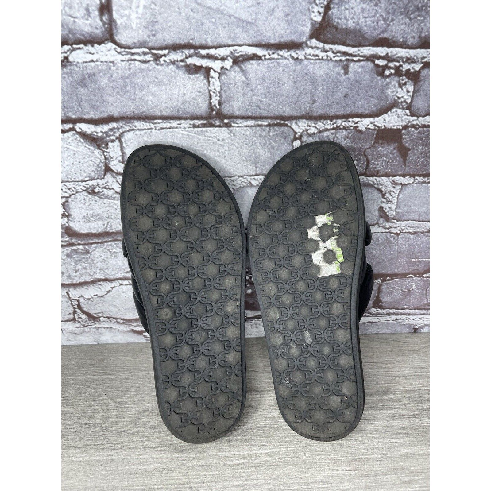 Sam Edelman Sam Edelman Vaugn Black Leather Braid Casual Slides Sandals Size US 7 / IT 37 - 16 Thumbnail