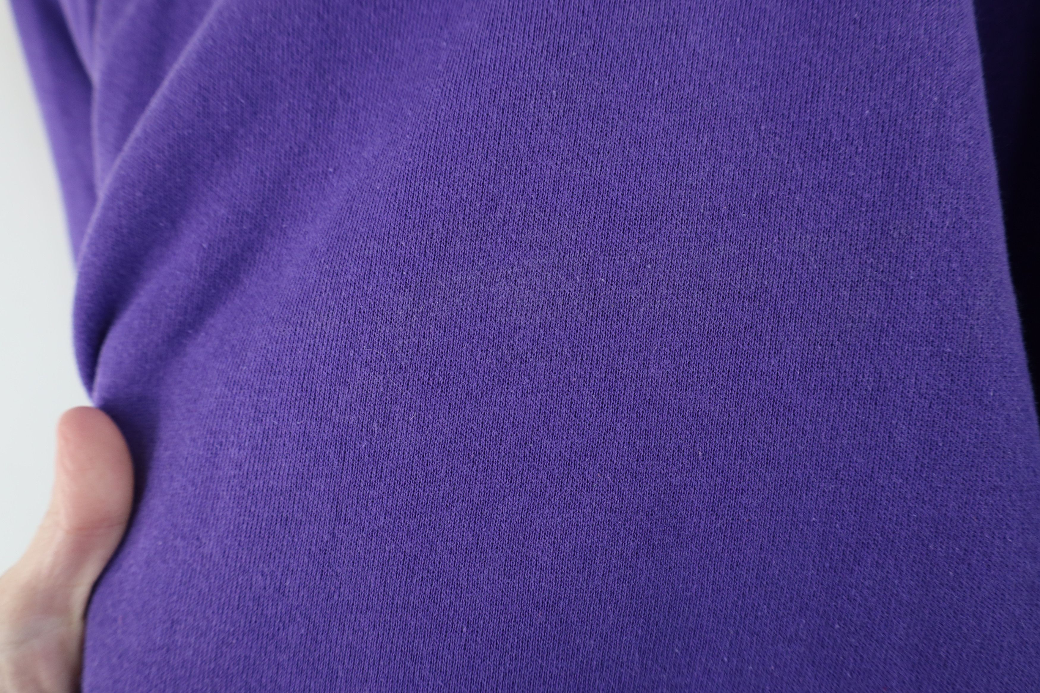 Vintage Vintage 90s Streetwear Blank Crewneck Sweatshirt Purple USA Size XXL / US 16-18 / IT 52-54 - 9 Thumbnail