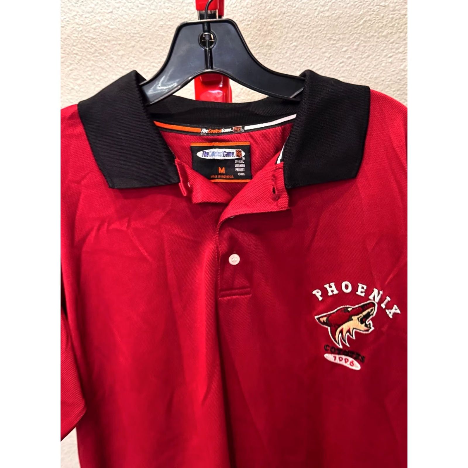NHL NHL Phoenix Coyotes 1996 Hockey SHORT SLEEVE POLO SHIRT Medium M Size US M / EU 48-50 / 2 - 2 Thumbnail
