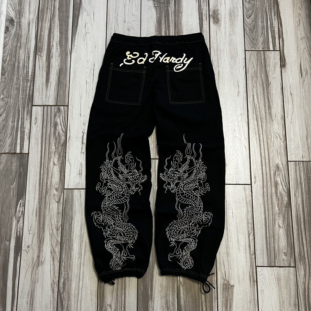 Ed Hardy Baggy Pants Ed Hardy Big Logo Dragon Size US 31 - 1 Thumbnail