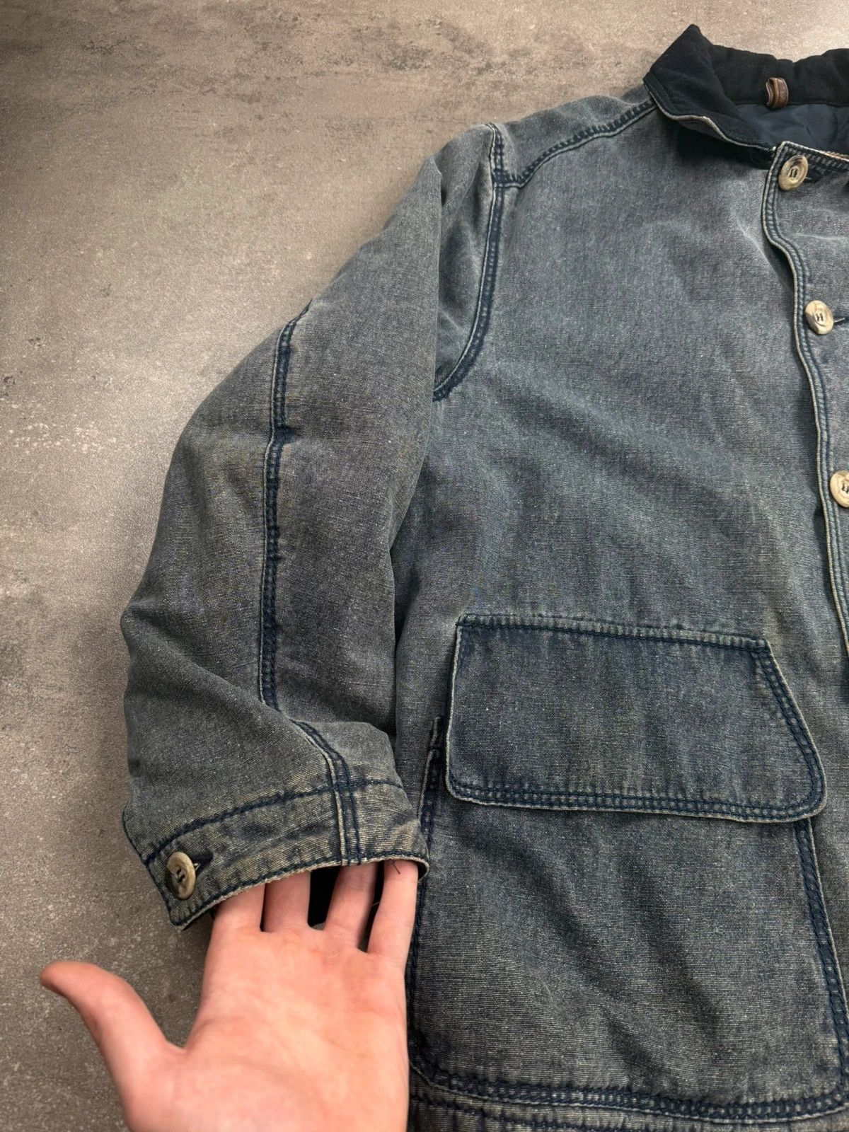 Armani Armani denim jacket vintage 1980s work wear made in Italy Size US L / EU 52-54 / 3 - 7 Thumbnail