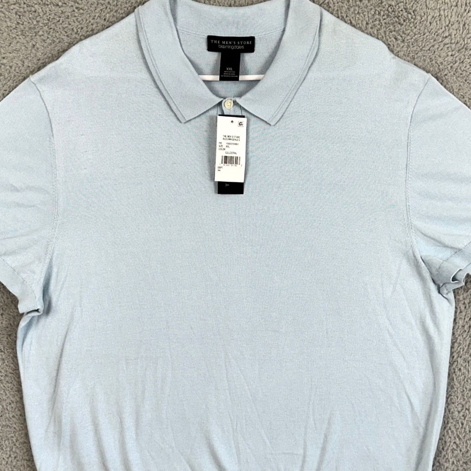 Bloomingdale's Bloomingdale's Sweater Polo Mens 2XL Light Blue Knit Short Sleeve Outdoor NEW Size US XXL / EU 58 / 5 - 2 Thumbnail