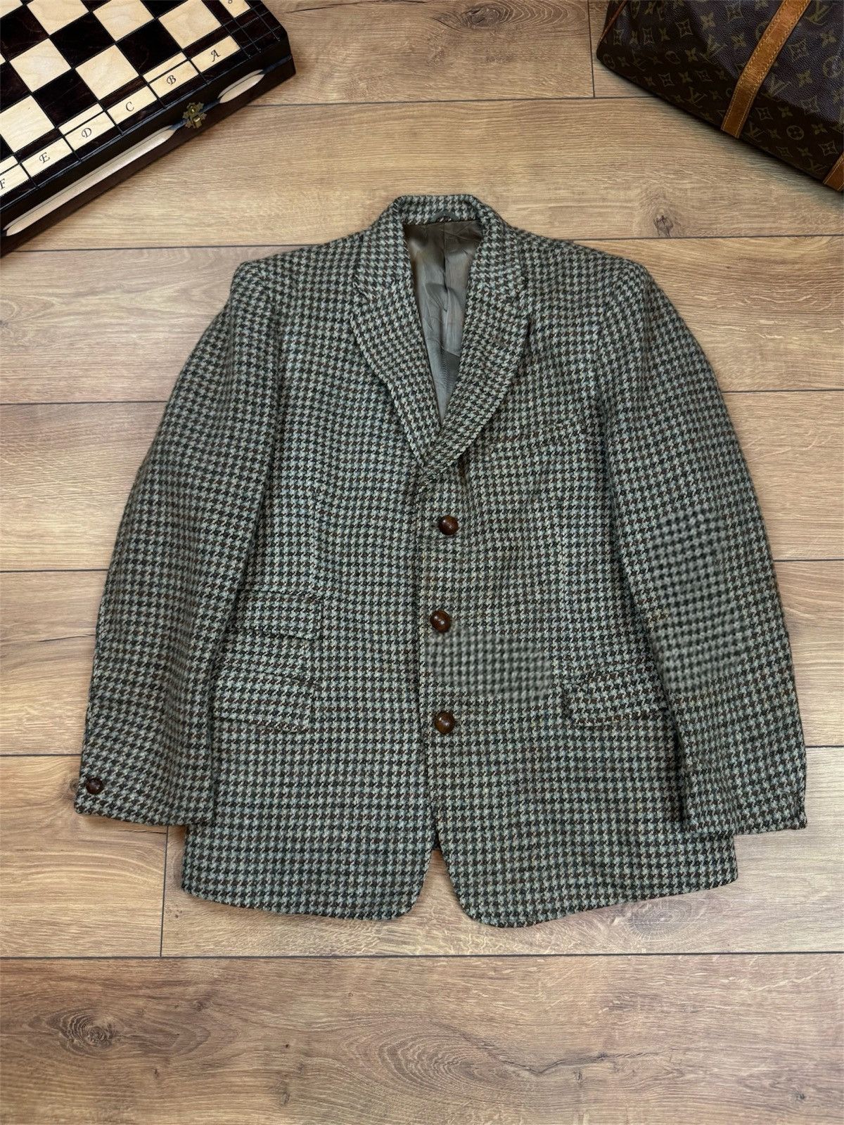 Harris Tweed Vintage wool blazer Harris Tweed original luxury item Size 46L - 1 Thumbnail