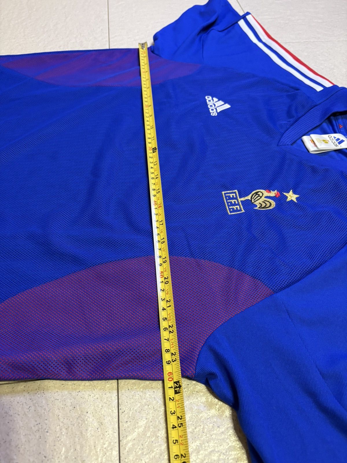 Adidas Vintage 2002-2004 Adidas France Home Football Soccer Jersey Size US L / EU 52-54 / 3 - 16 Thumbnail