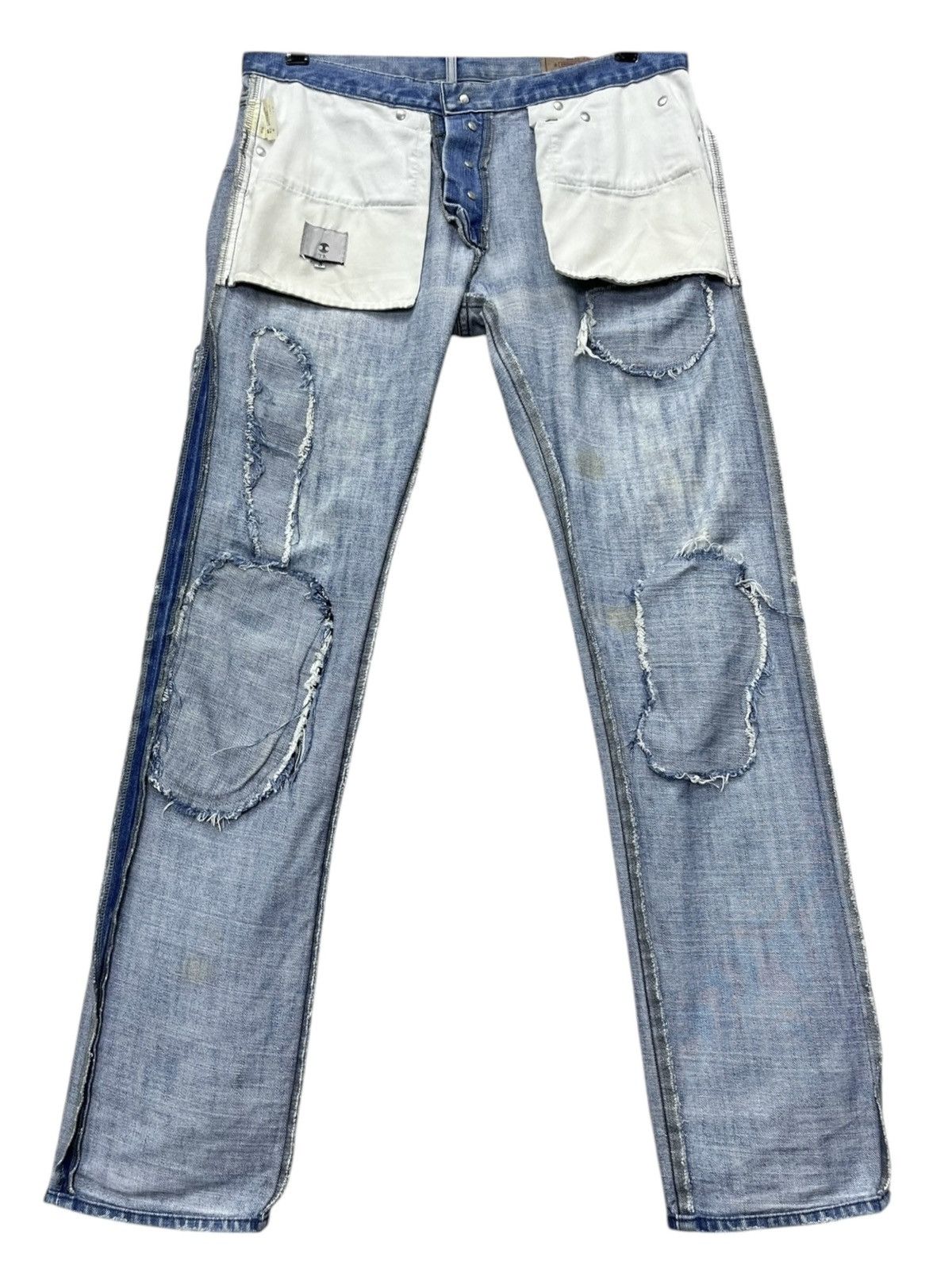 Takeo Kikuchi Vintage TAKEO KIKUCHI Grunge Patch Ripped Slim Fit LGB Style Size US 31 - 2 Thumbnail