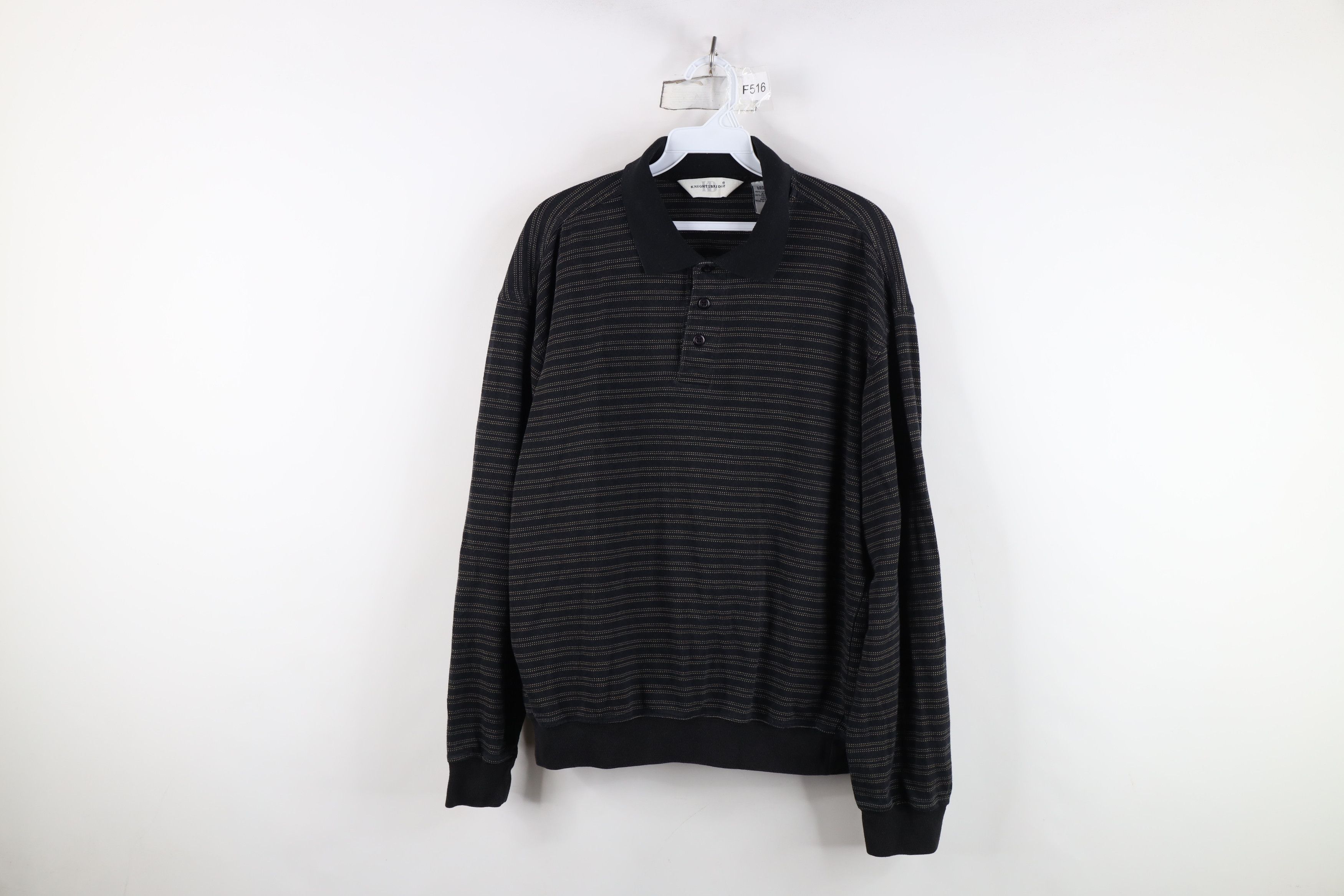 Vintage Vintage 90s Streetwear Knit Collared Pullover Polo Shirt Size US L / EU 52-54 / 3 - 1 Thumbnail