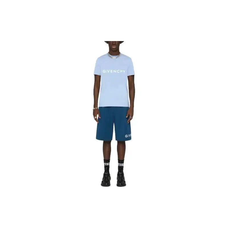 Givenchy o1w1db10426 Slim Fit T-Shirt in Light Blue Size US XL / EU 56 / 4 - 3 Thumbnail