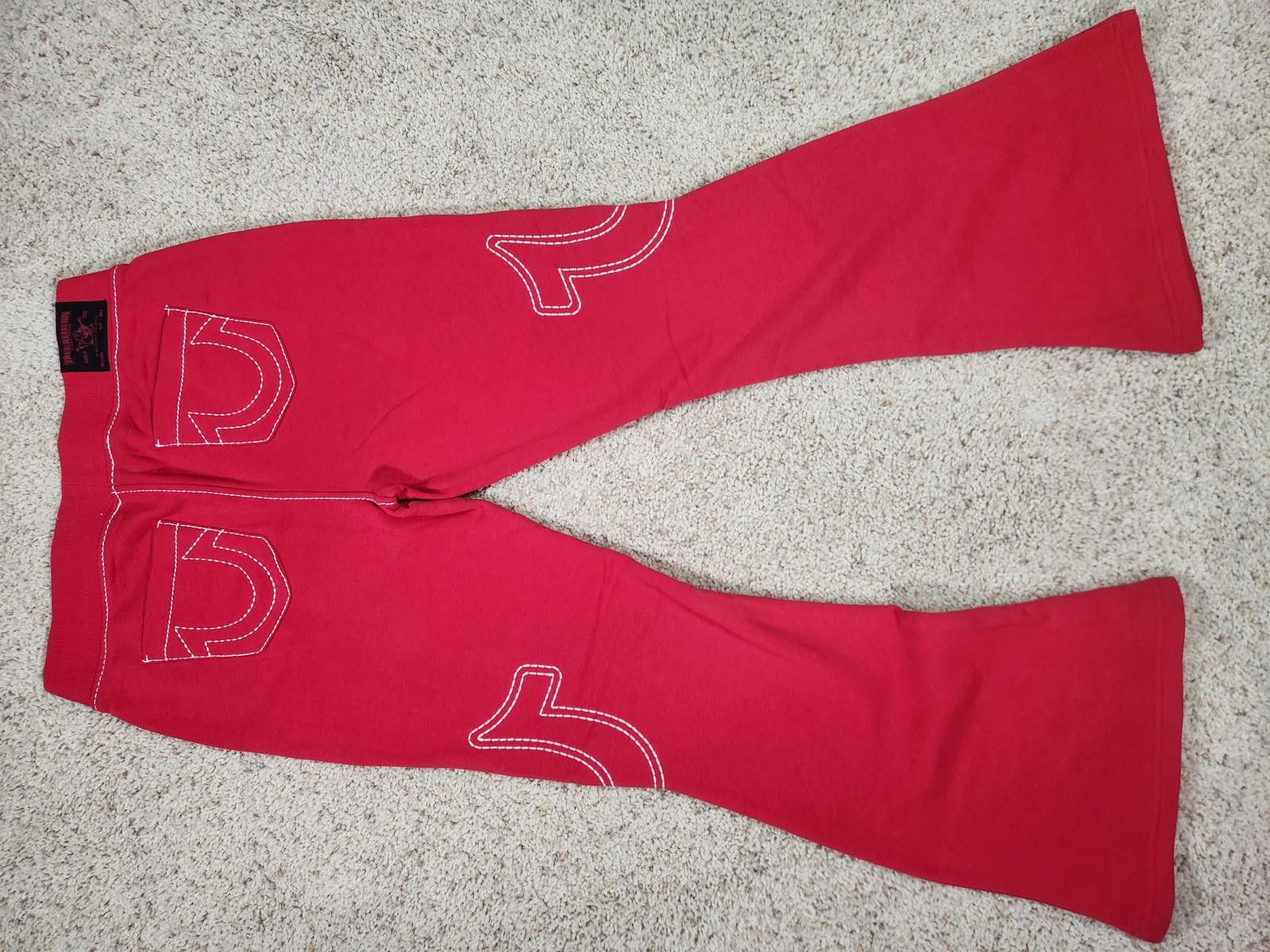 True Religion NEW True Religion Pull-On Flare Jeans Red Anniversary Large Size 36" / US 14 / IT 50 - 5 Thumbnail