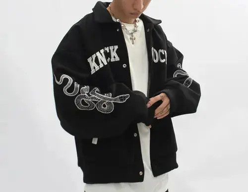 Other Knock Knock Black Varsity Jacket Size US M / EU 48-50 / 2 - 1 Thumbnail