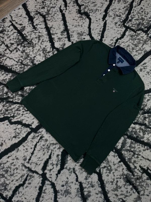 Gant Gant Rugby Polo Longsleeve Shirt Green L Size US L / EU 52-54 / 3 - 2 Thumbnail