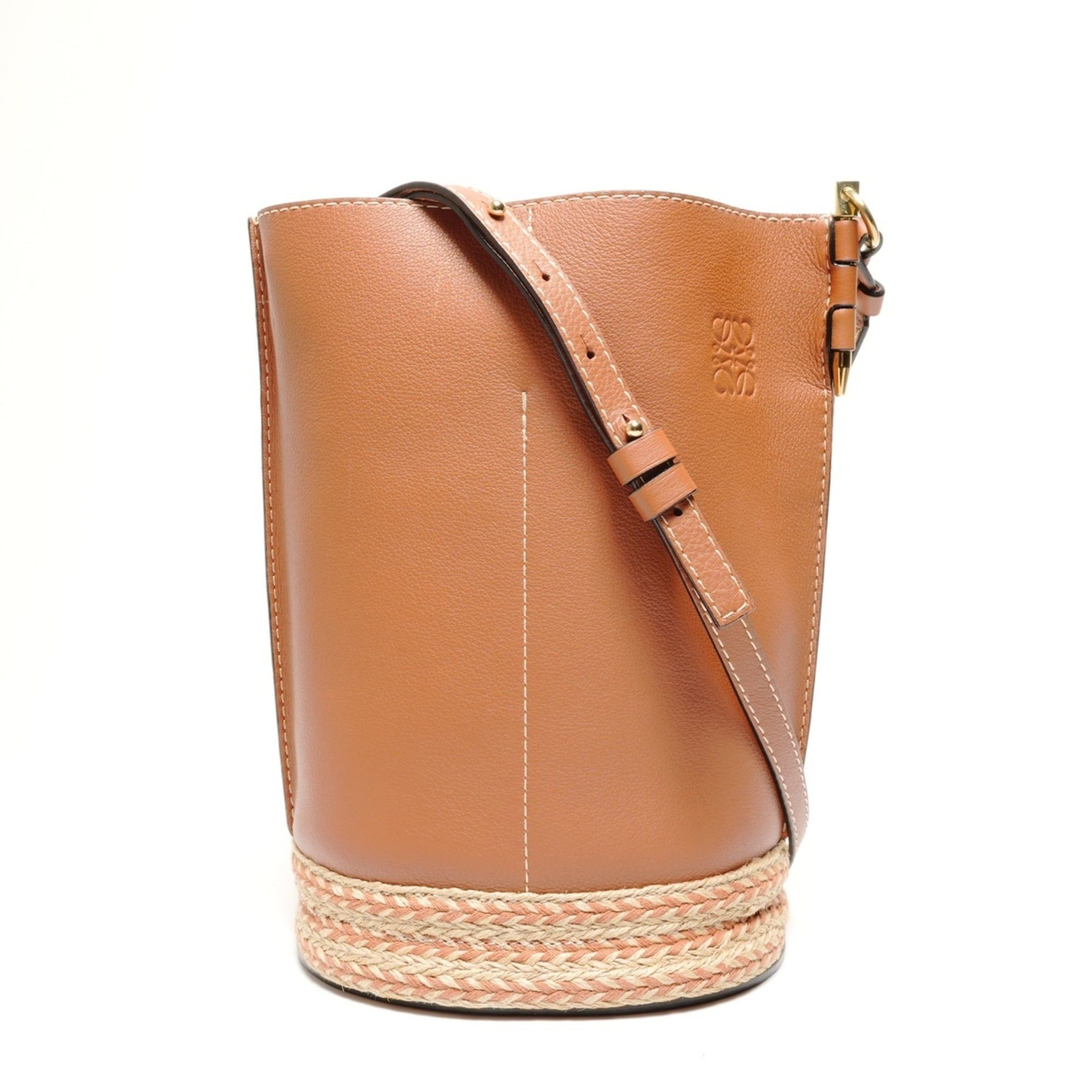 Loewe Loewe Gate Bucket Anagram Leather Shoulder Bag, Brown Size ONE SIZE - 1 Thumbnail
