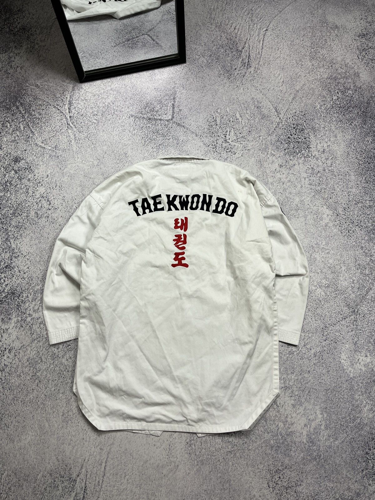 Adidas × Vintage Vintage 90’s Adidas Taekwondo Karate Uniform White Top Rare Size US L / EU 52-54 / 3 - 10 Thumbnail