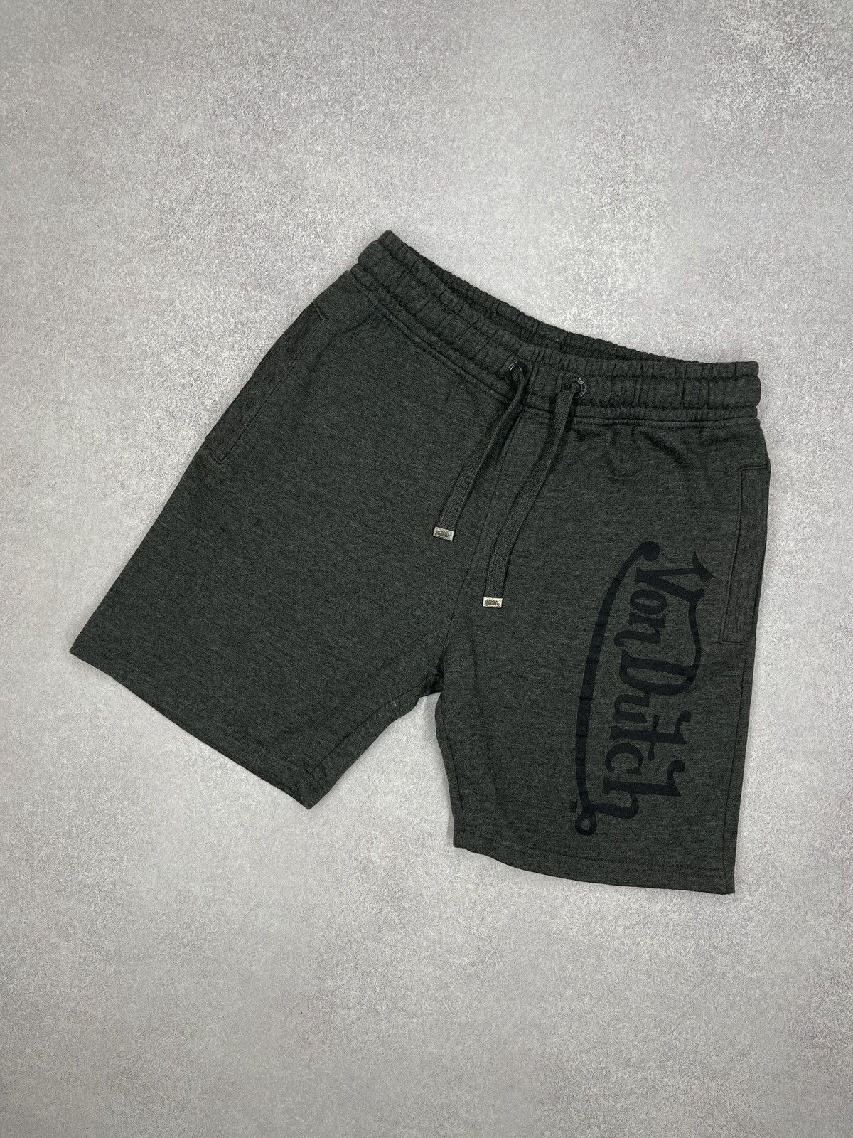 Von Dutch Mens Von Dutch Diffusion Shorts Grey Big Logo Size M Size US 32 / EU 48 - 1 Thumbnail