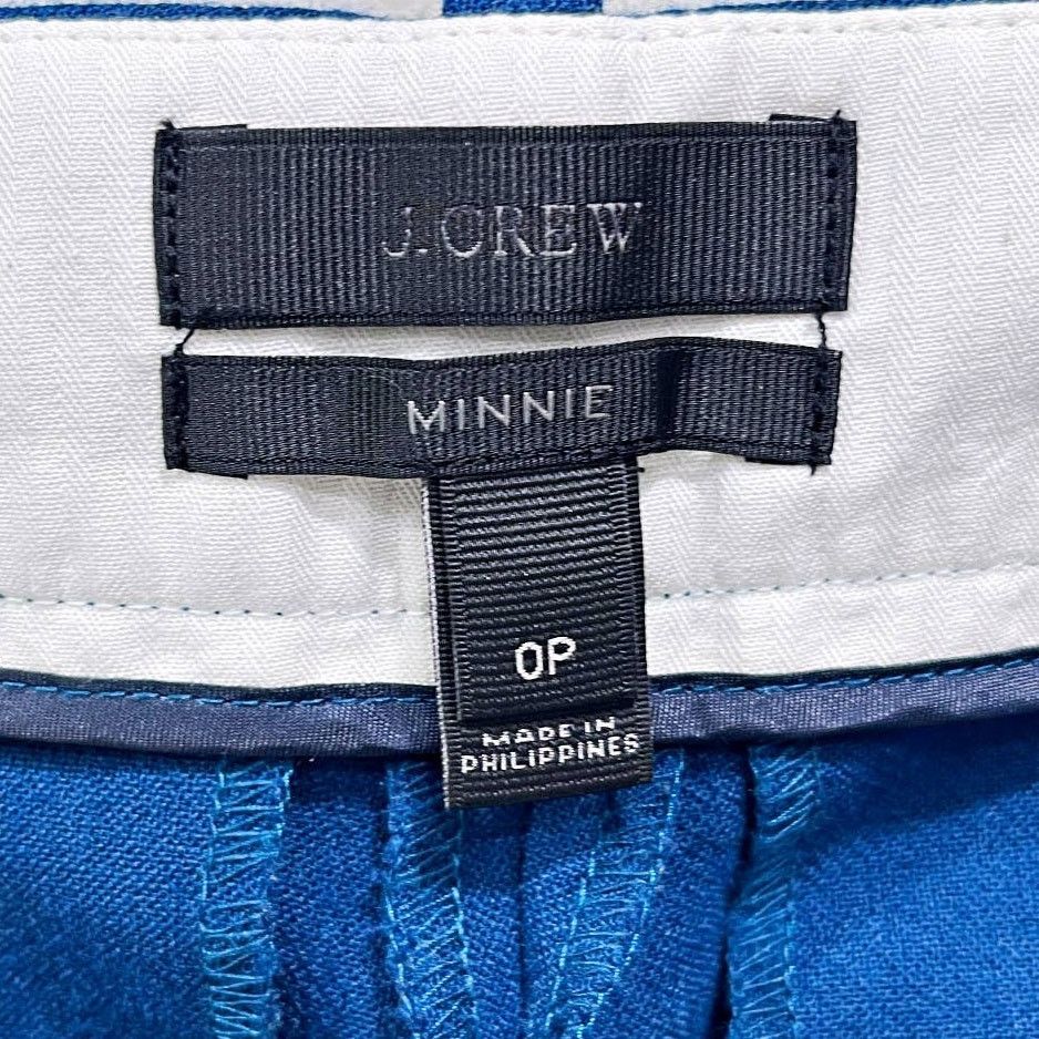 J.Crew J Crew Minnie Stretch Wool Dress Pants Blue Mid Skinny 0P Size 25" / US 0 / IT 36 - 6 Thumbnail