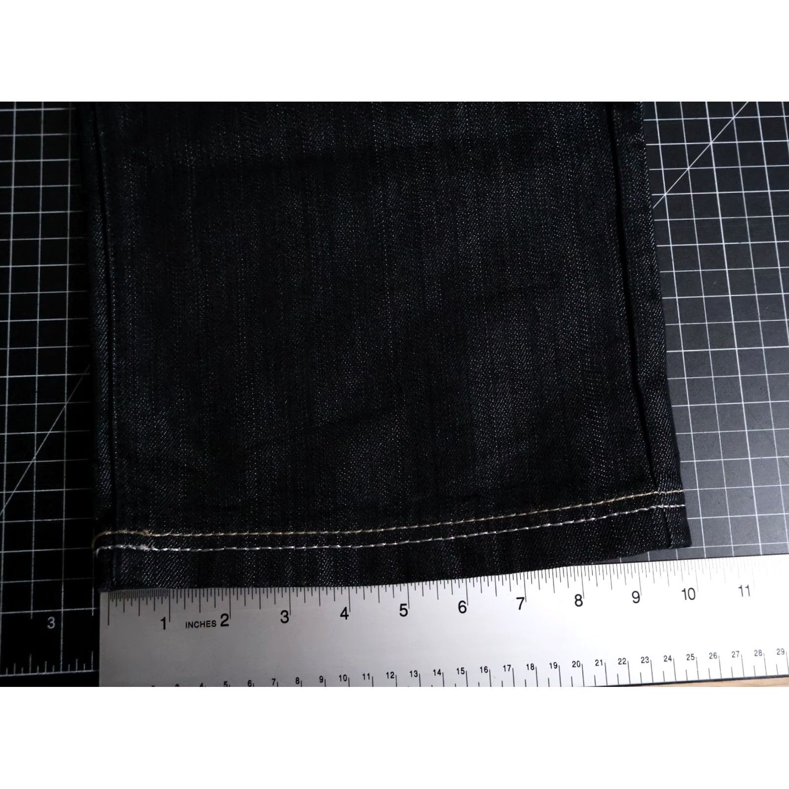 Vintage Ablance Vintage Wide Leg Jeans Men's 34 x 32 Black Denim Velvet Pockets Baggy VTG 90s Hip Hop Retro 5-Pocket Style Jeans Mens Size US 35 - 7 Thumbnail