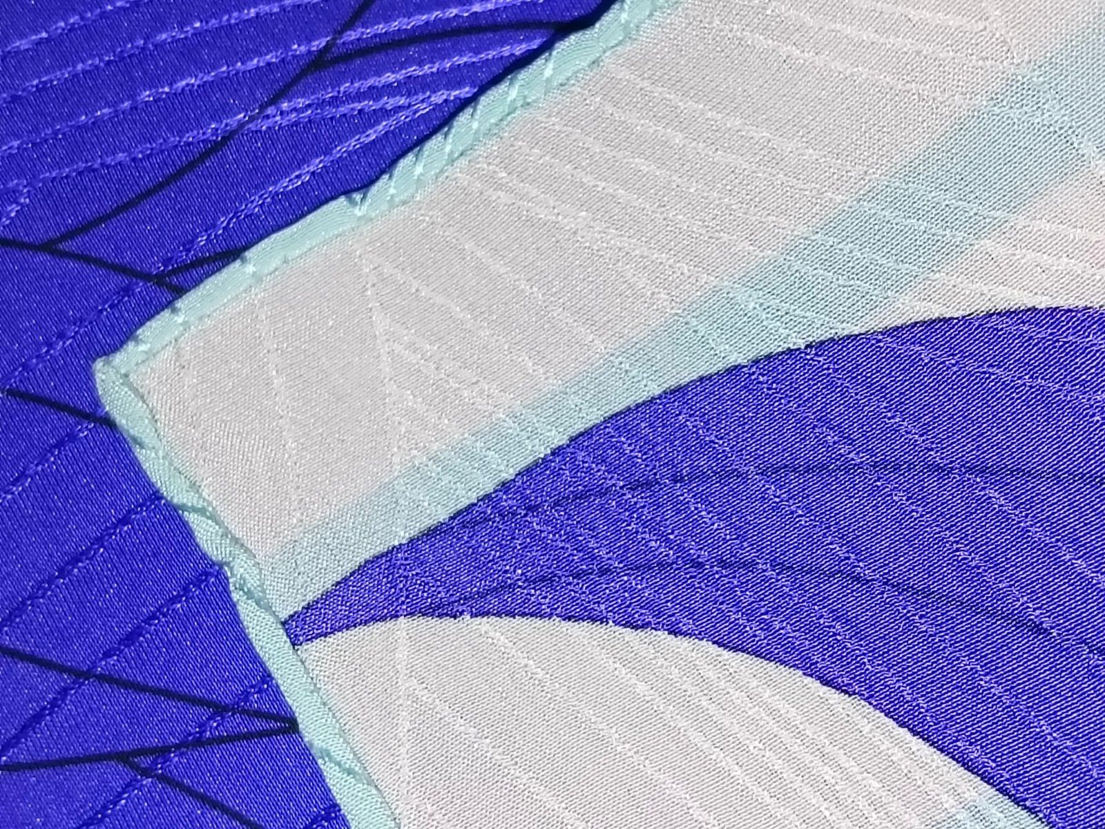 Emilio Pucci EMILIO PUCCI ITALY Geometric Purple Leaves Silk Scarf Size ONE SIZE - 6 Thumbnail