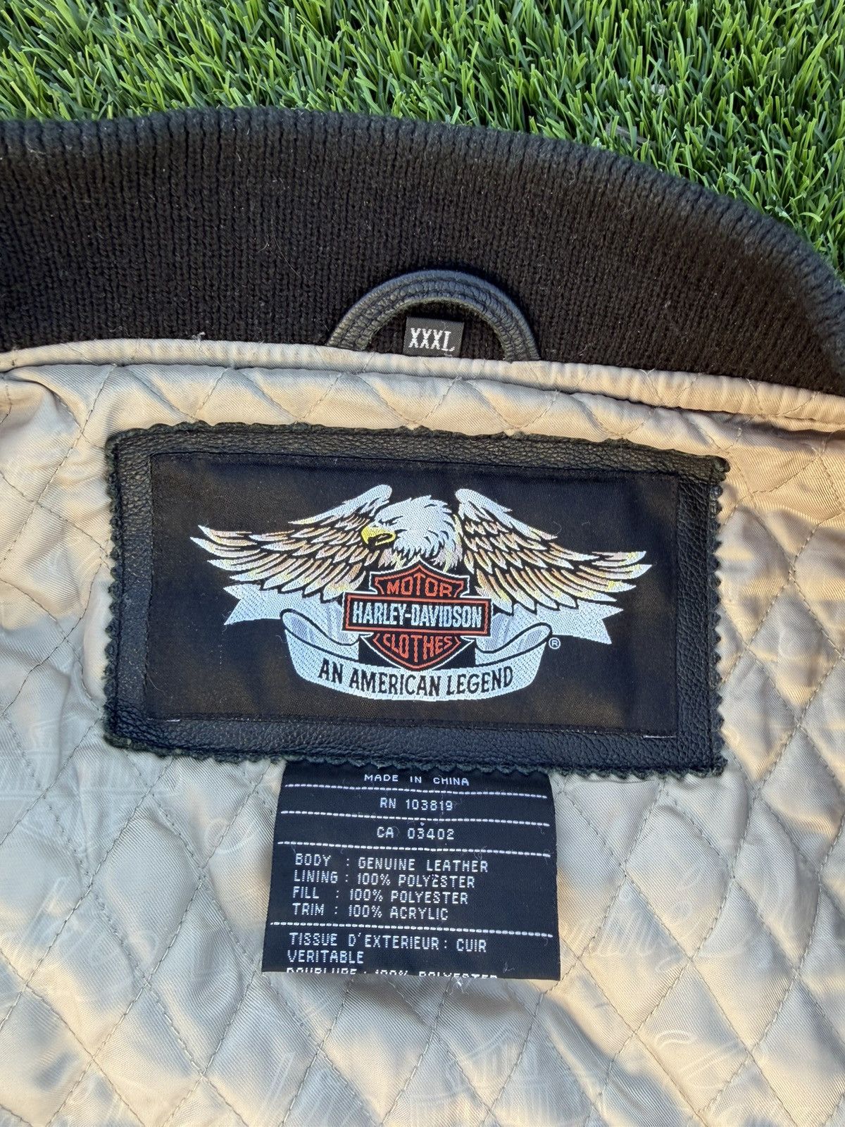 Harley Davidson Vintage 90s two tone Harley Davidson leather jacket size XXL Size US XXL / EU 58 / 5 - 5 Thumbnail