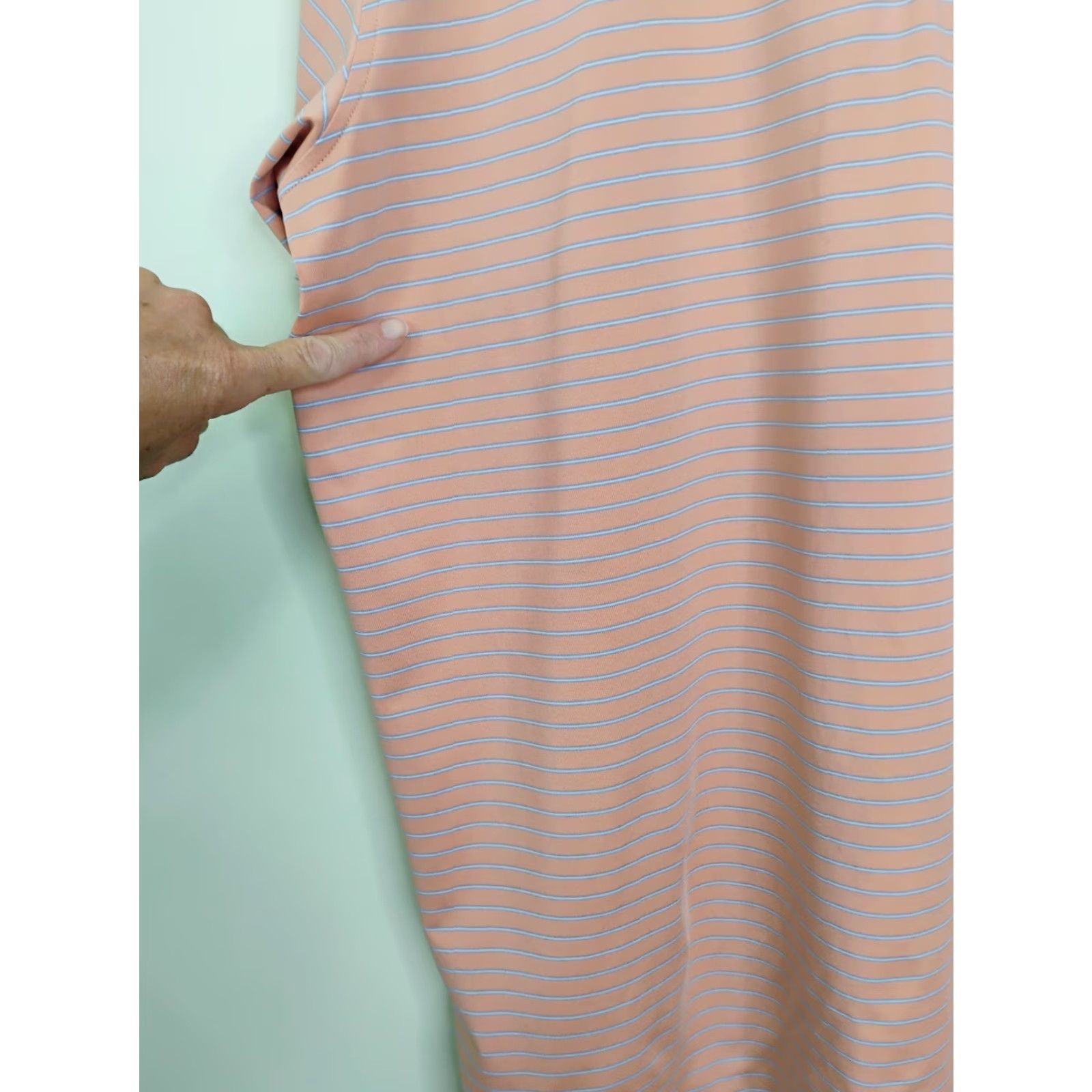 Peter Millar Peter Millar Summer Comfort Polo Mens XL Orange Striped Short Sleeve Golf Size US XL / EU 56 / 4 - 4 Thumbnail