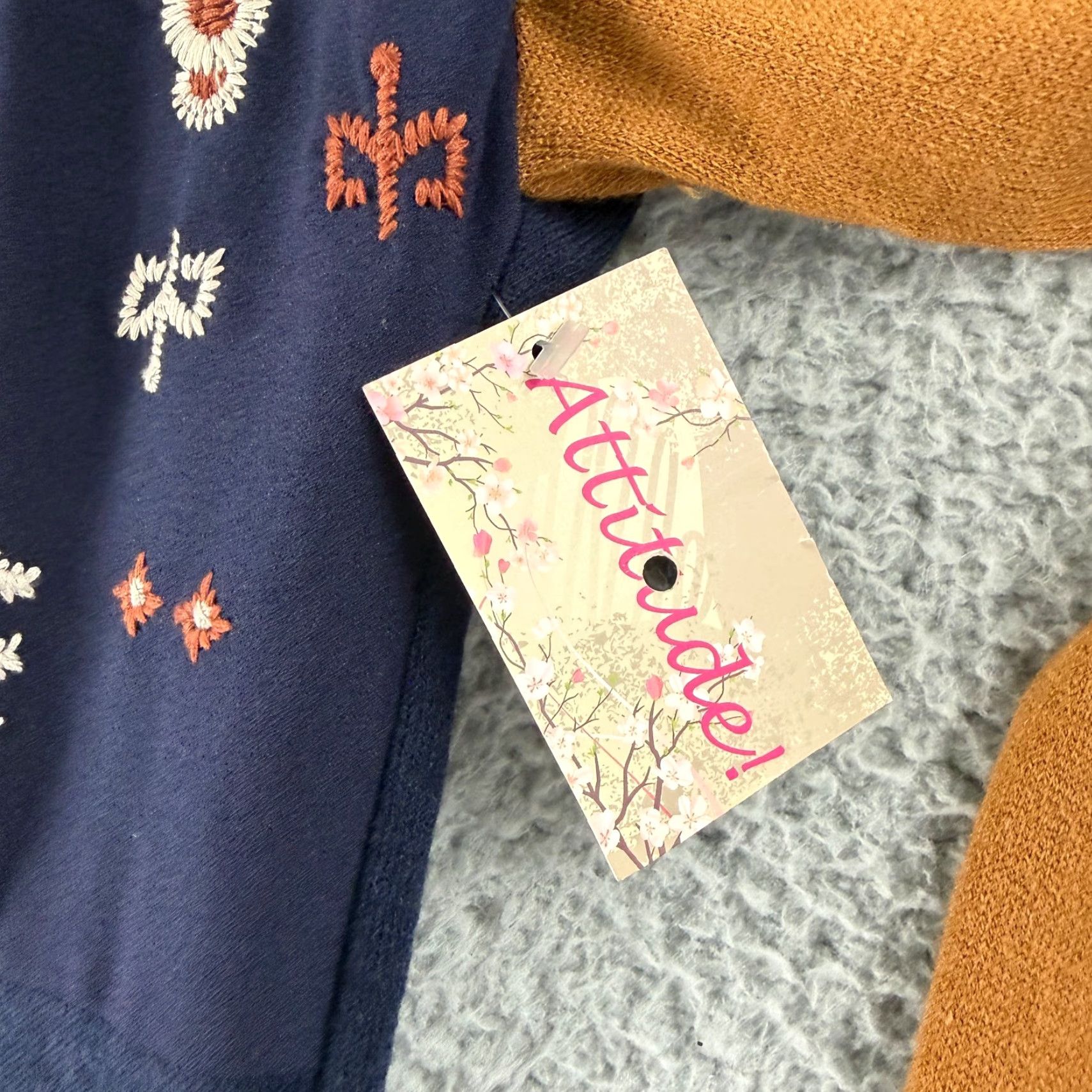Vintage THML Dress Womens Small Blue Embroidered Long Sleeve Knit Back Zip Casual Short Size S / US 4 / IT 40 - 7 Thumbnail