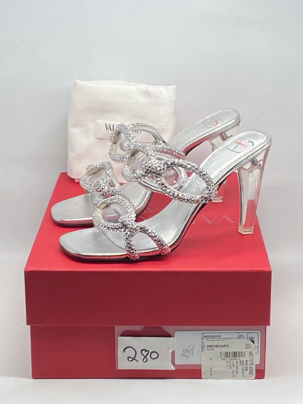 Valentino Valentino Garavani Chain embellished heel sandals size 36.5 Size US 6.5 / IT 36.5 - 13 Thumbnail