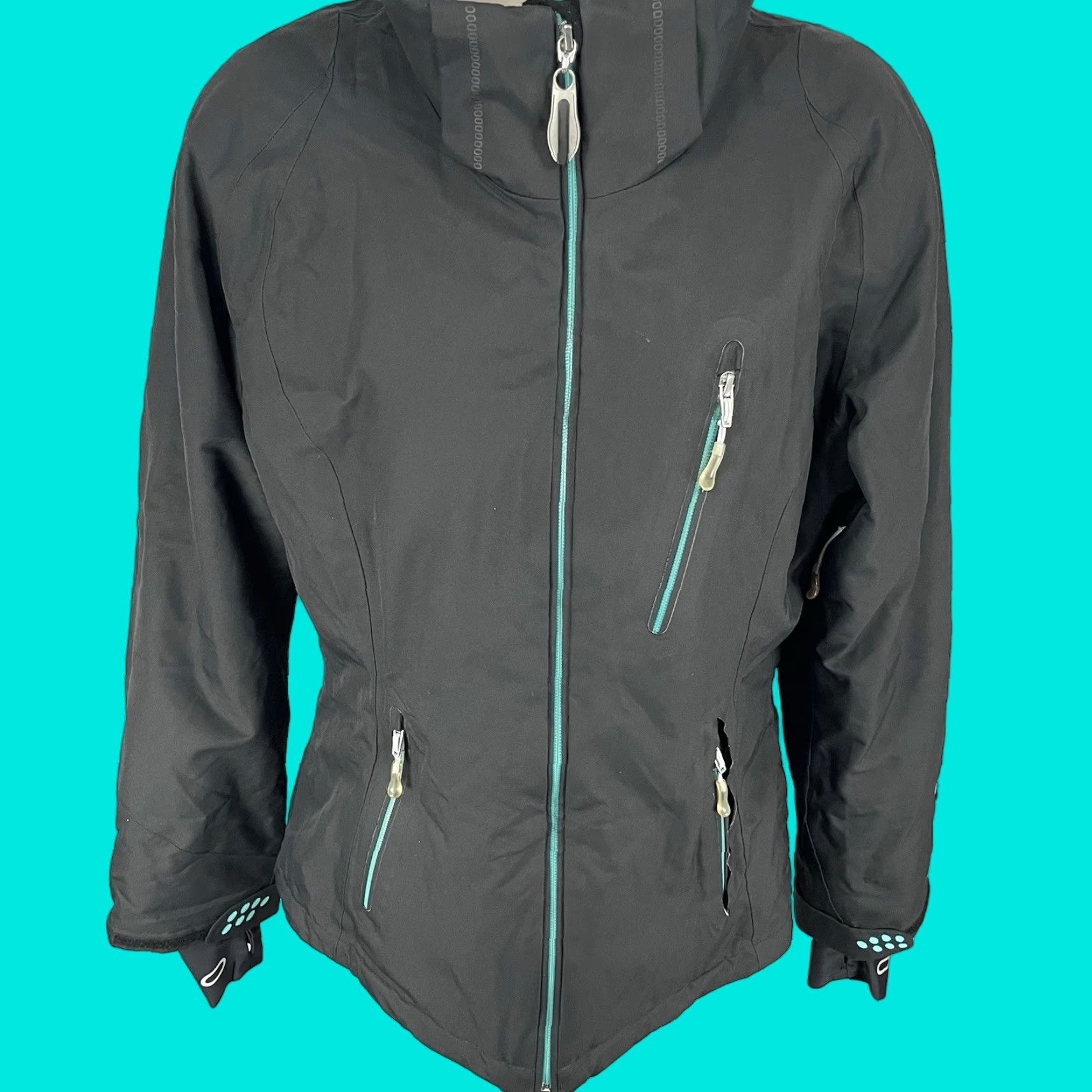 Obermeyer Obermeyer Jacket Women Gray Insulated Zip Pockets Ski Lined Mid-Length Size 8 Size M / US 6-8 / IT 42-44 - 1 Thumbnail