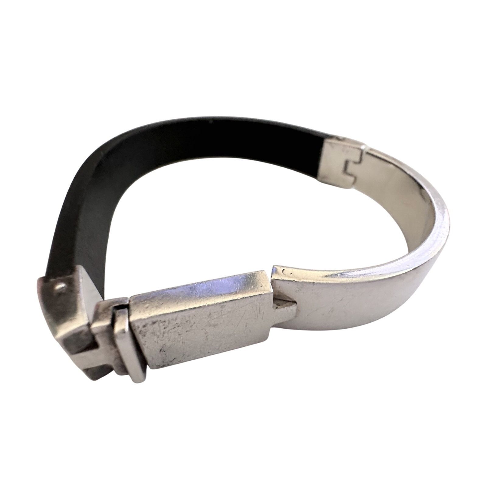 Gucci Gucci Rubber and Sterling Silver ID Bracelet- Full Inclusion Size ONE SIZE - 2 Thumbnail