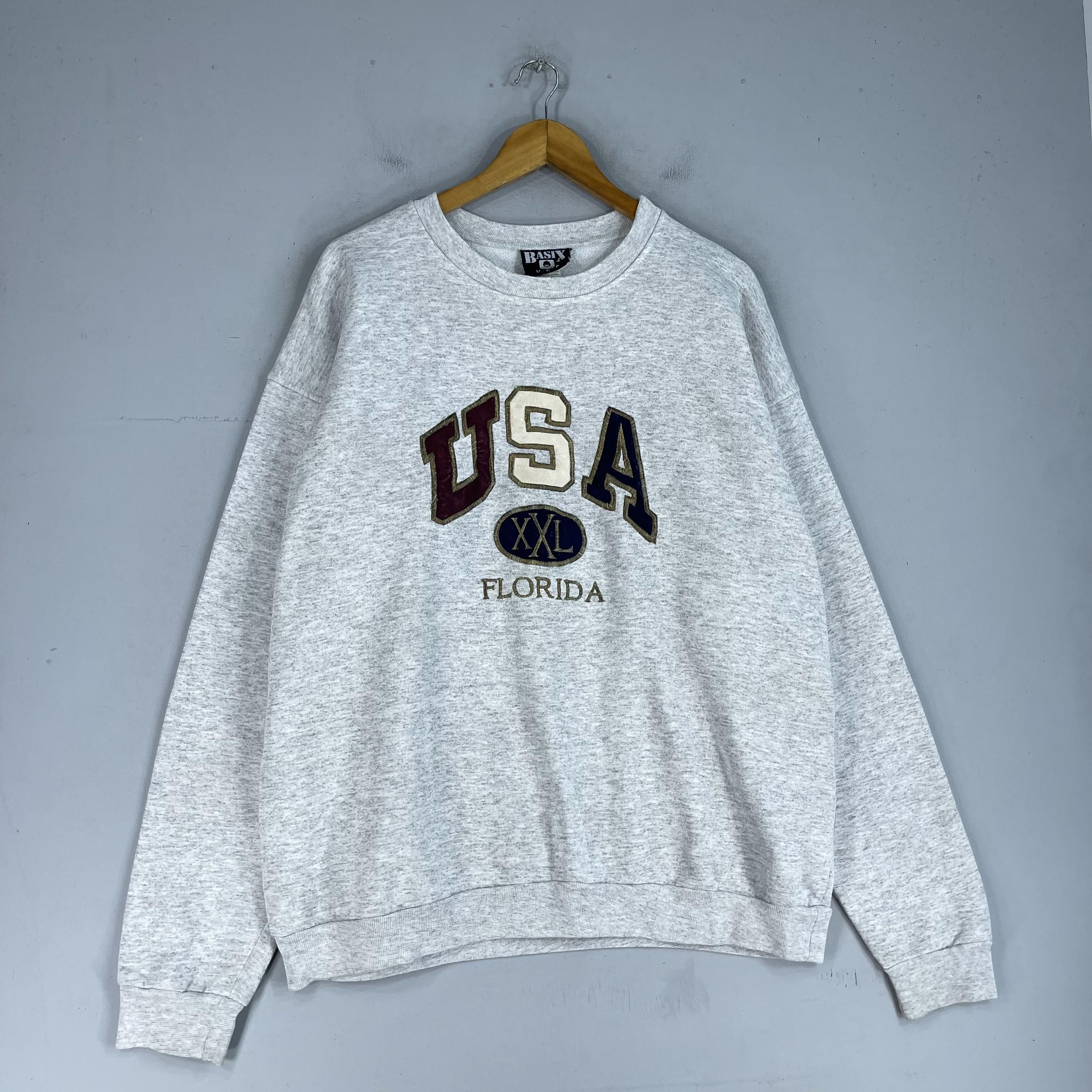 Vintage Vintage FLORIDA Spellout Embroidery Crewneck Sweatshirt Size US XL / EU 56 / 4 - 3 Thumbnail
