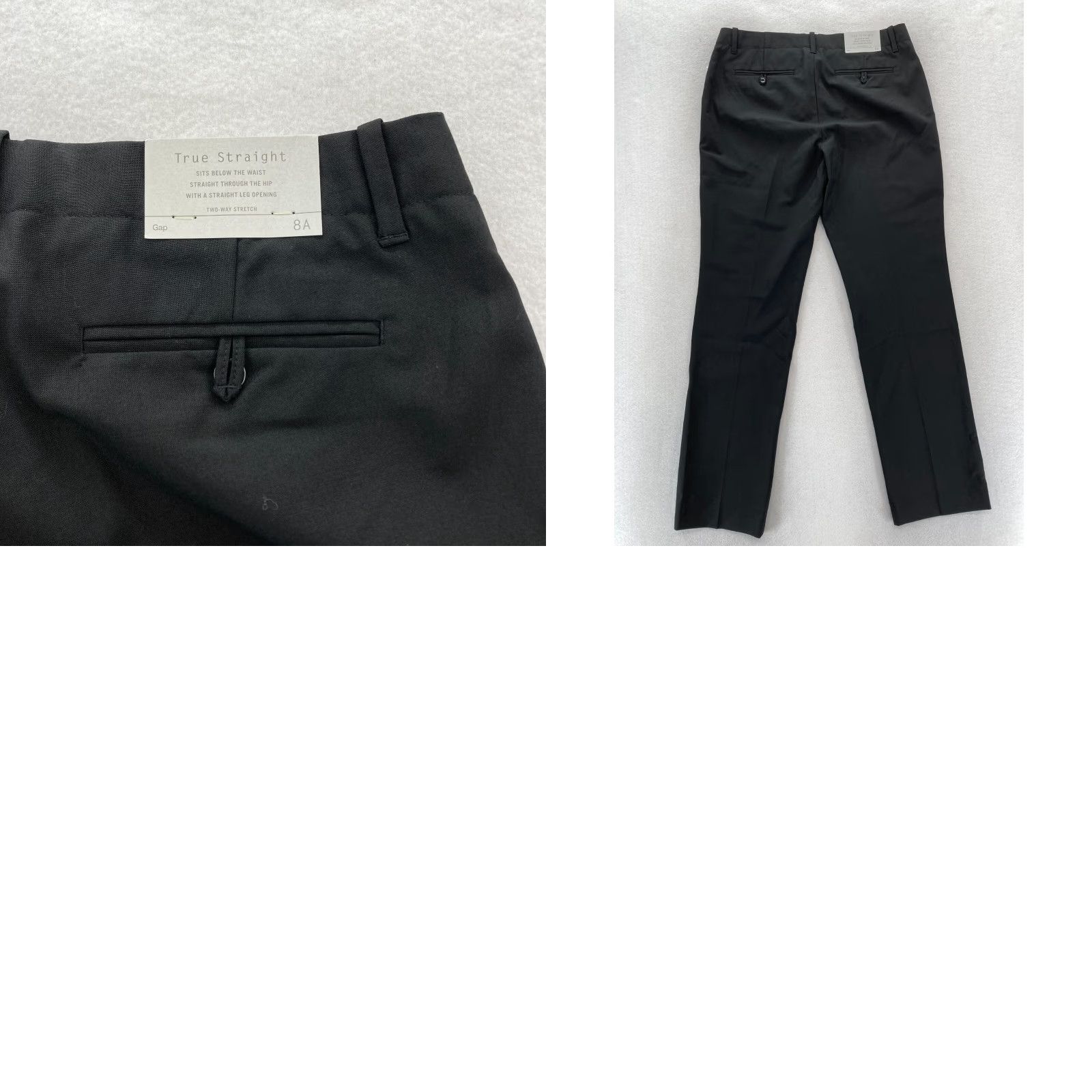 Gap Gap True Straight Dress Pants Women's 8 Black Stretch Career Casual Mid Rise NWT Pants Size 30" / US 8 / IT 44 - 9 Thumbnail