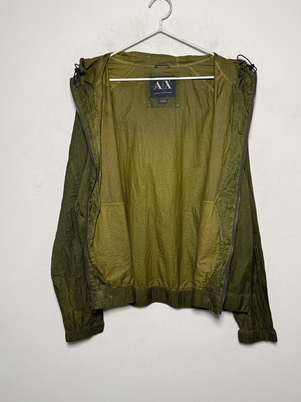 Giorgio Armani Armani lightweight crinkle nylon jacket in deep olive tone Size US L / EU 52-54 / 3 - 9 Thumbnail