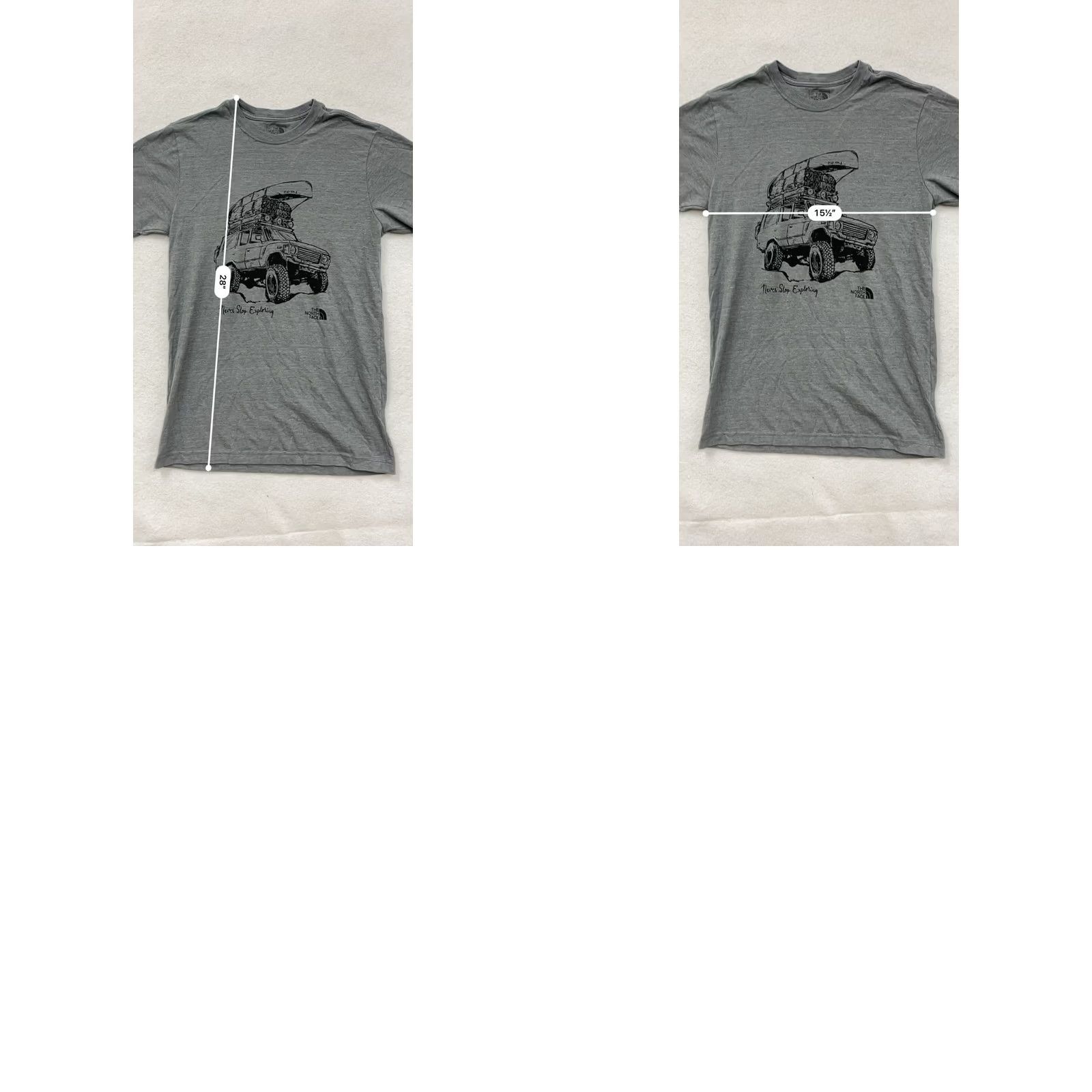 The North Face The North Face Mens Graphic Tee S Gray Slim Fit #6907 Size US S / EU 44-46 / 1 - 8 Thumbnail