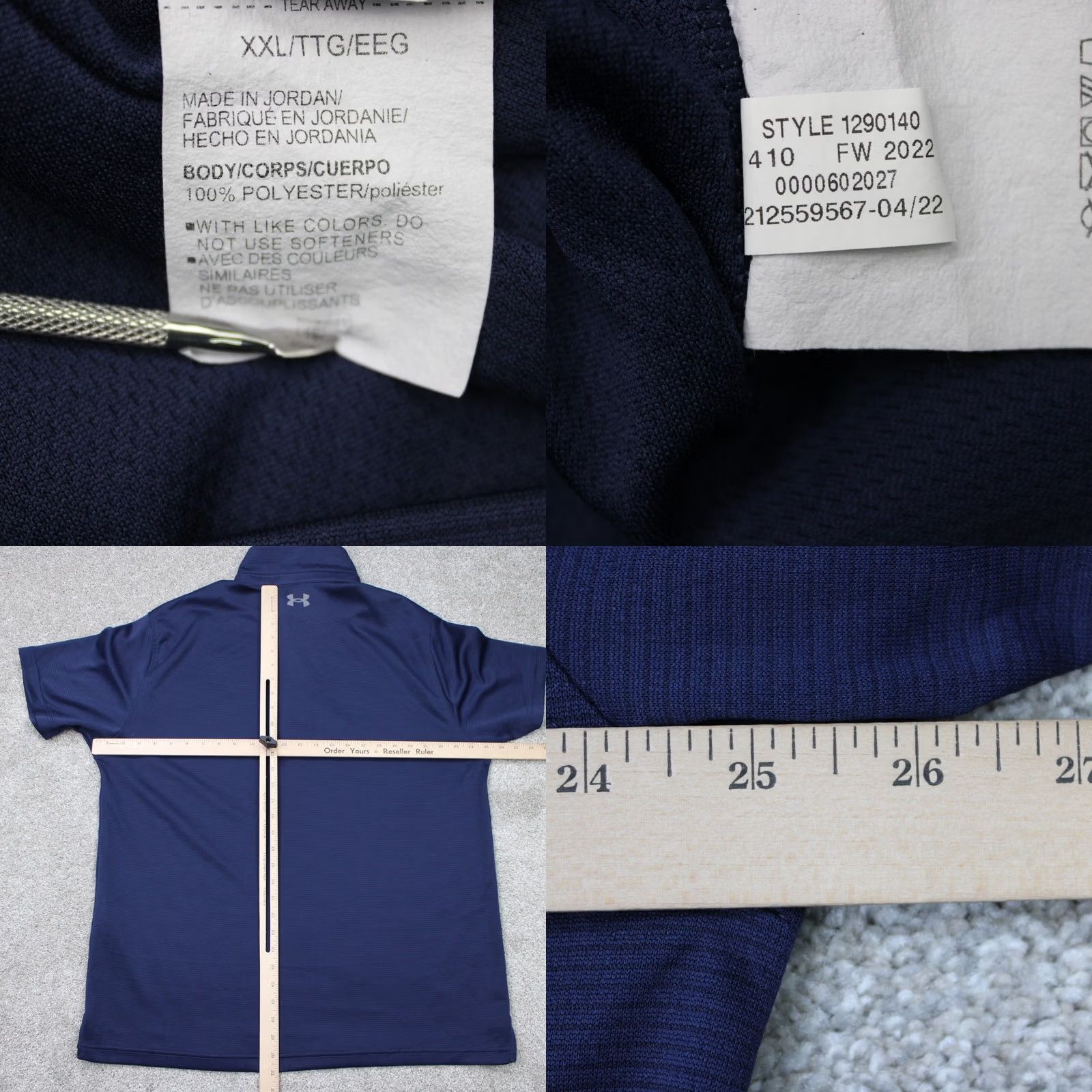 Under Armour Under Armour Polo Shirt Men 2XL Blue Short Sleeve Regular Fit Polo Structured Collar Casual, Activewear, Workwear, Business, Sports Size US XXL / EU 58 / 5 - 8 Thumbnail