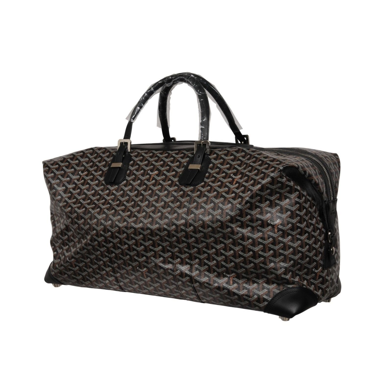 Goyard Boeing 55 Duffle Bag Black Brown Travel Carry On Weekend Size ONE SIZE - 8 Thumbnail