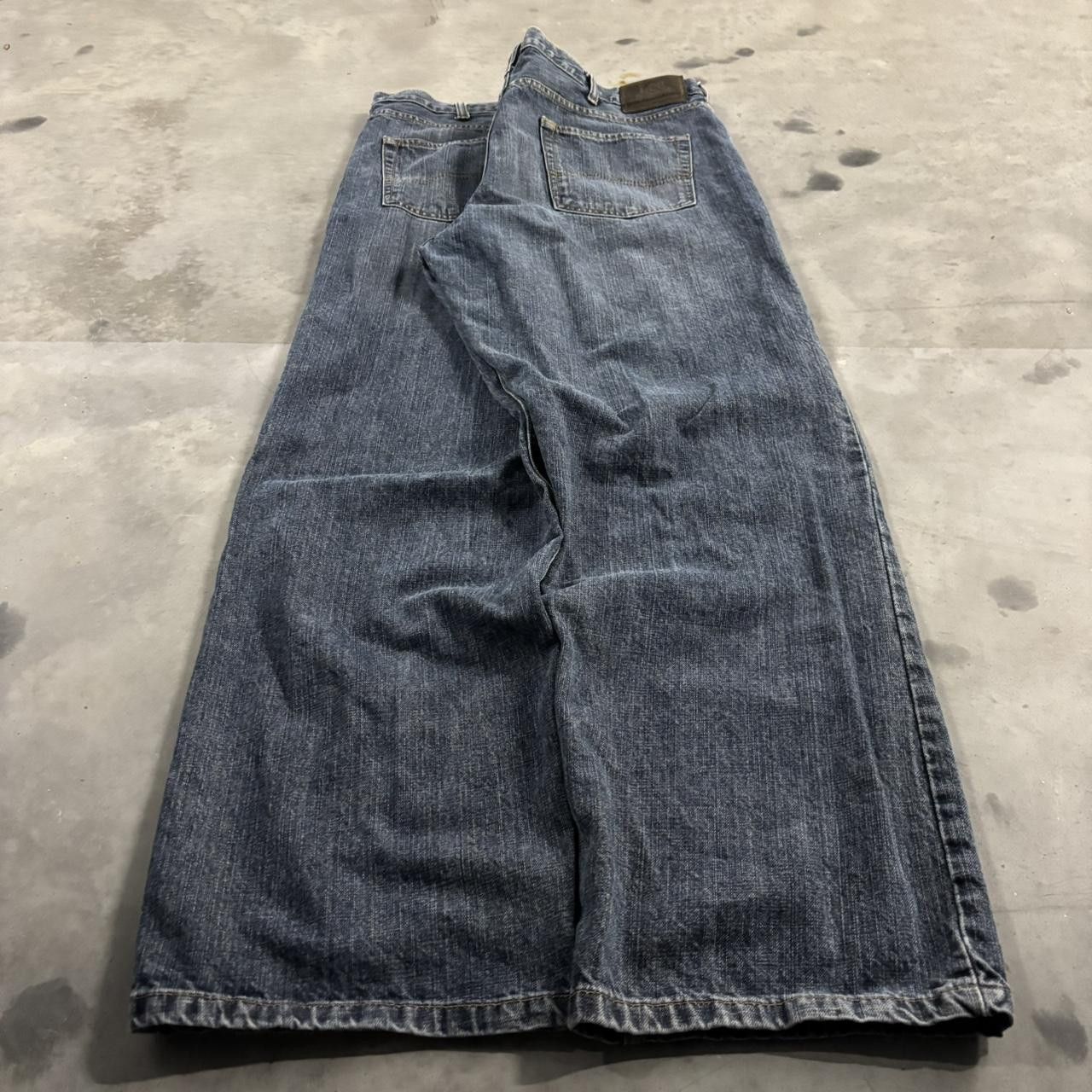 Vintage Crazy Vintage Y2K/2000s Baggy Grunge Dark Wash Skater Denim Jeans! 40x32 Size US 40 / EU 56 - 4 Thumbnail