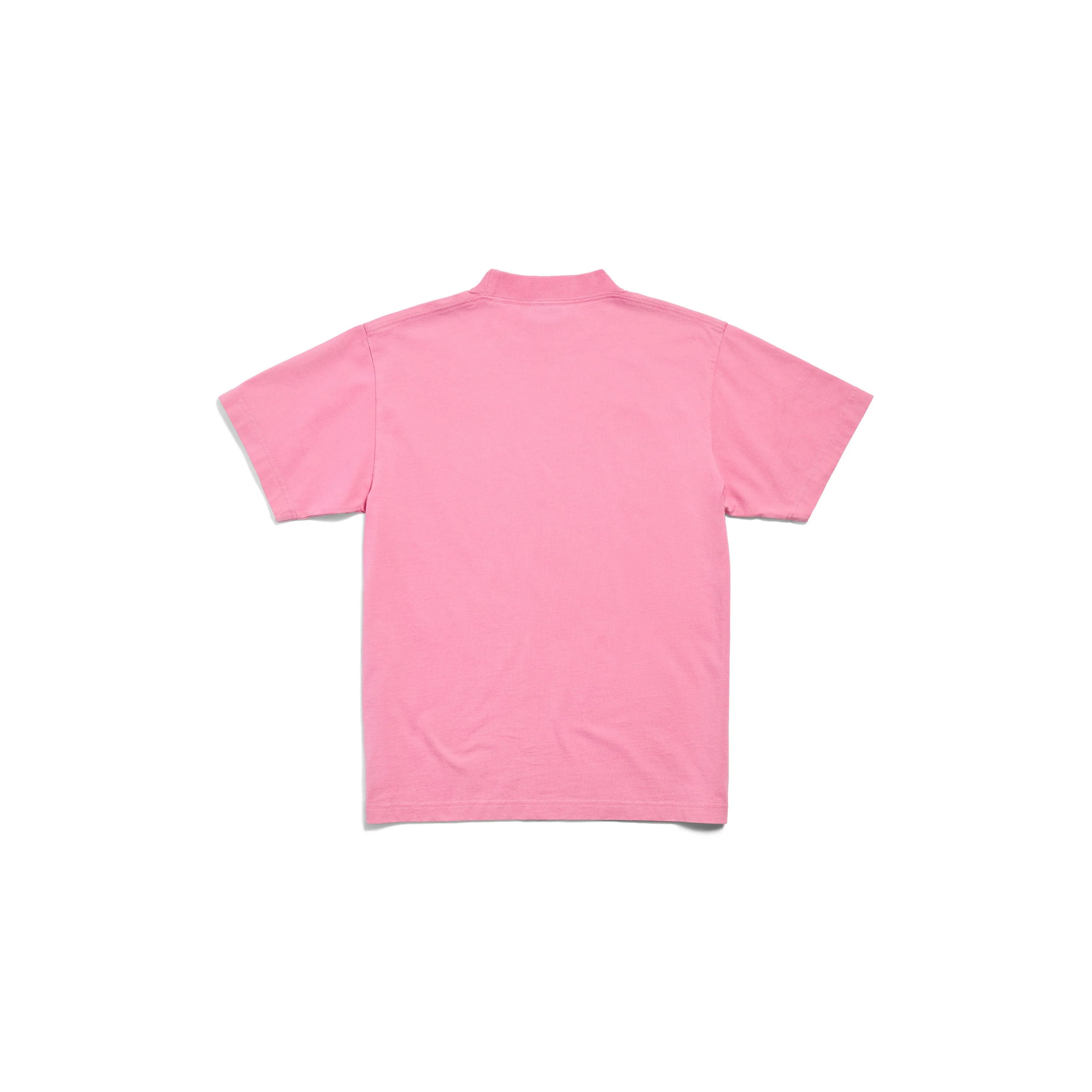 Balenciaga o1s1wg110126 Paris Strass T-Shirt Small Fit in Pink Size M / US 6-8 / IT 42-44 - 2 Thumbnail