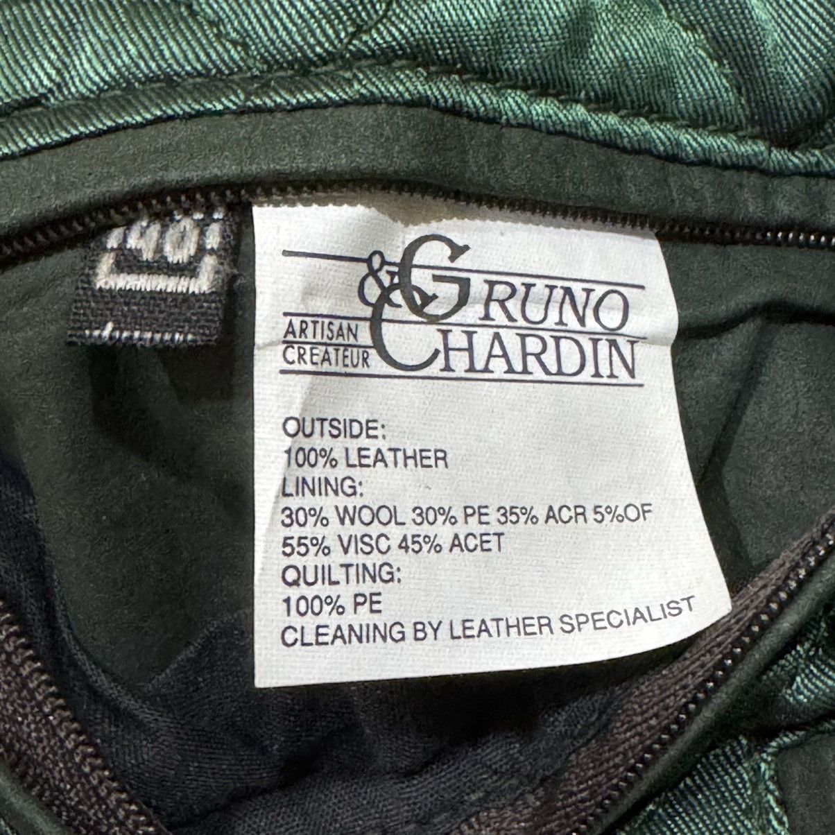 Genuine Leather Vtg Gruno & Chardin Leather Field Jacket Dark Forest Green Size US XL / EU 56 / 4 - 9 Thumbnail
