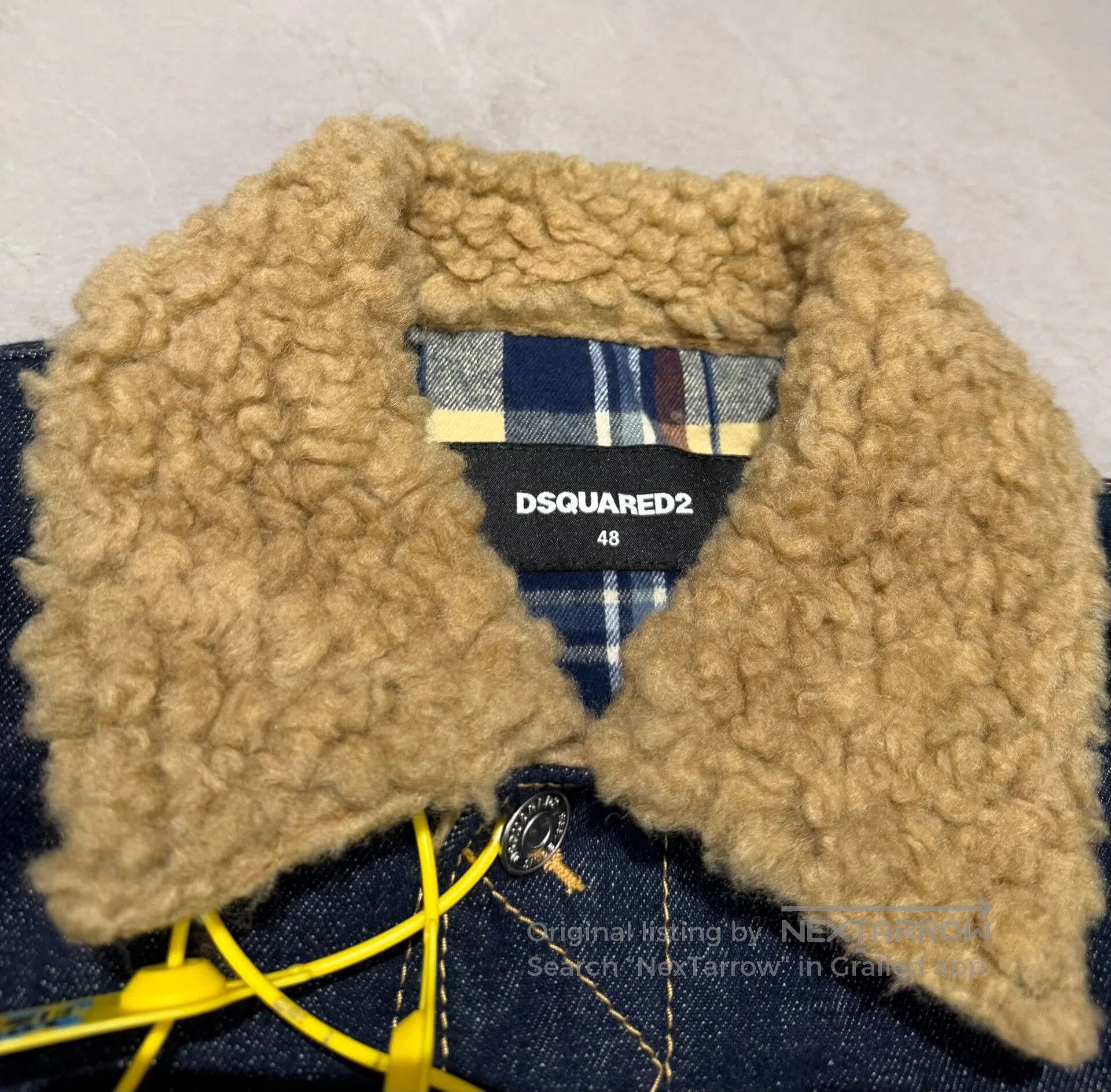 Dsquared2 DSquared2 Men's Lamb Wool Denim Jacket. Size US M / EU 48-50 / 2 - 5 Thumbnail