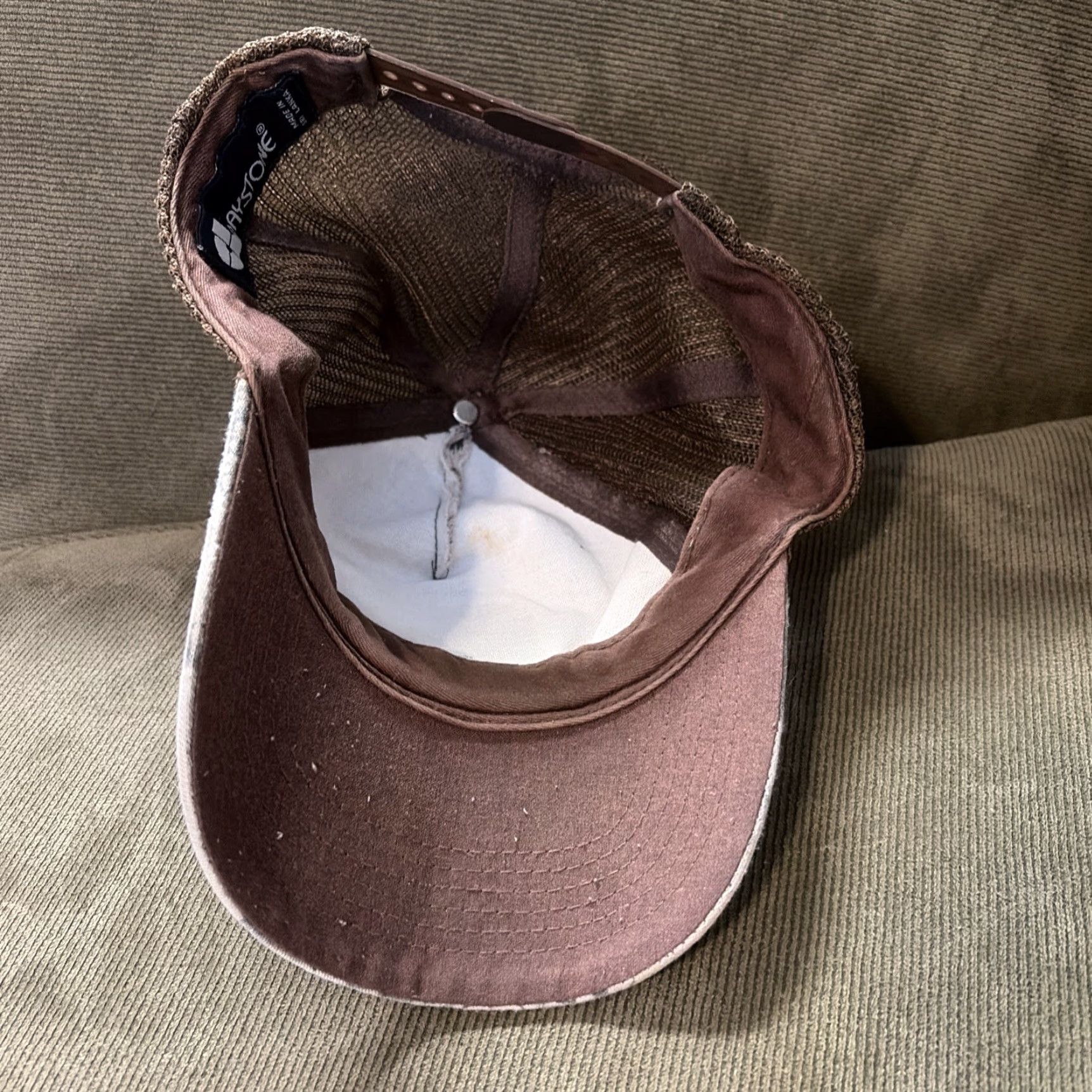 John Deere VINTAGE John Deere Snapback Hat Trucker Lynch Camo Beige Brown Tan Hat Mens One Size Cap Farmer Size ONE SIZE - 5 Thumbnail