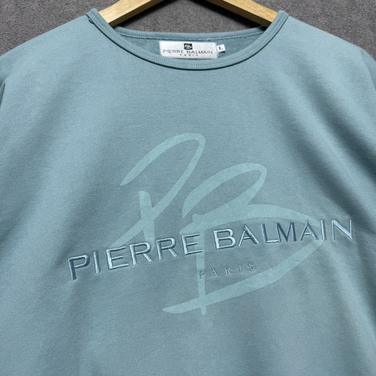 Balmain Pierre Balmain Embroidered Baby Blue Spell Out Logo Size US L / EU 52-54 / 3 - 3 Thumbnail