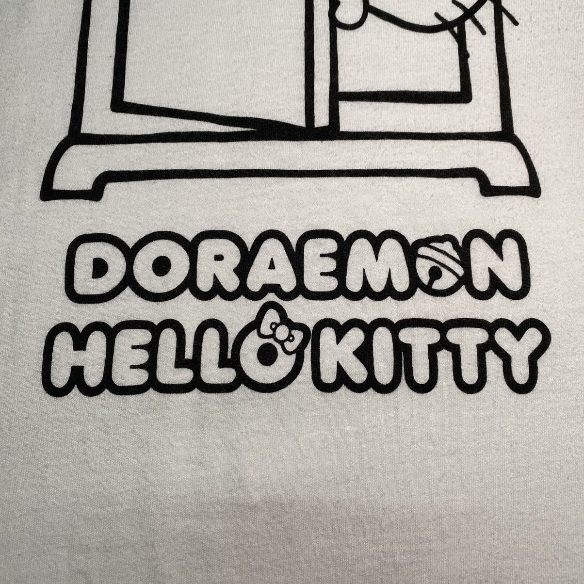 Anime × Cartoon Network × Vintage RARE💥 DORAEMON x HELLO KITTY CARTOON T SHIRT SANRIO Size US XL / EU 56 / 4 - 8 Thumbnail
