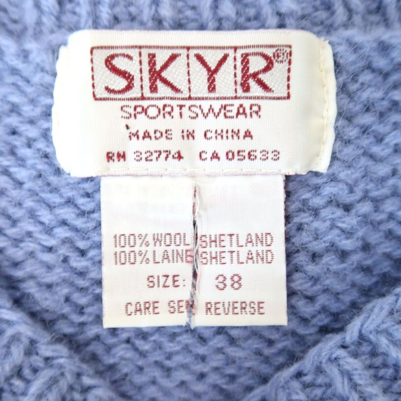 Vintage VINTAGE Skyr Sweater Vest Blue 90s Shetland Wool Patchwork Floral M Womens Size M / US 6-8 / IT 42-44 - 5 Thumbnail
