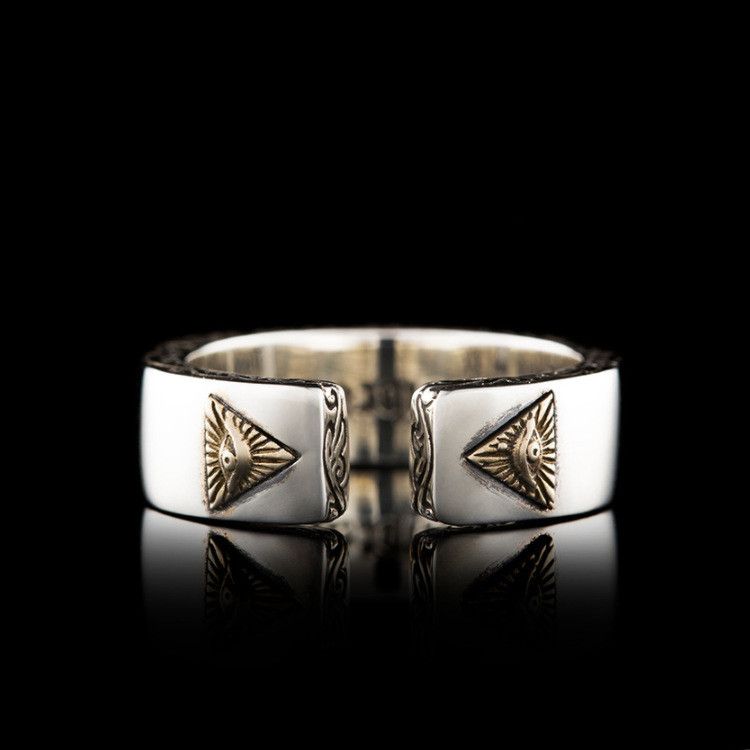 Jewelry Illuminati Jewelry Rings Open Size Chrome Ring (Size 7-13) Size ONE SIZE - 1 Thumbnail