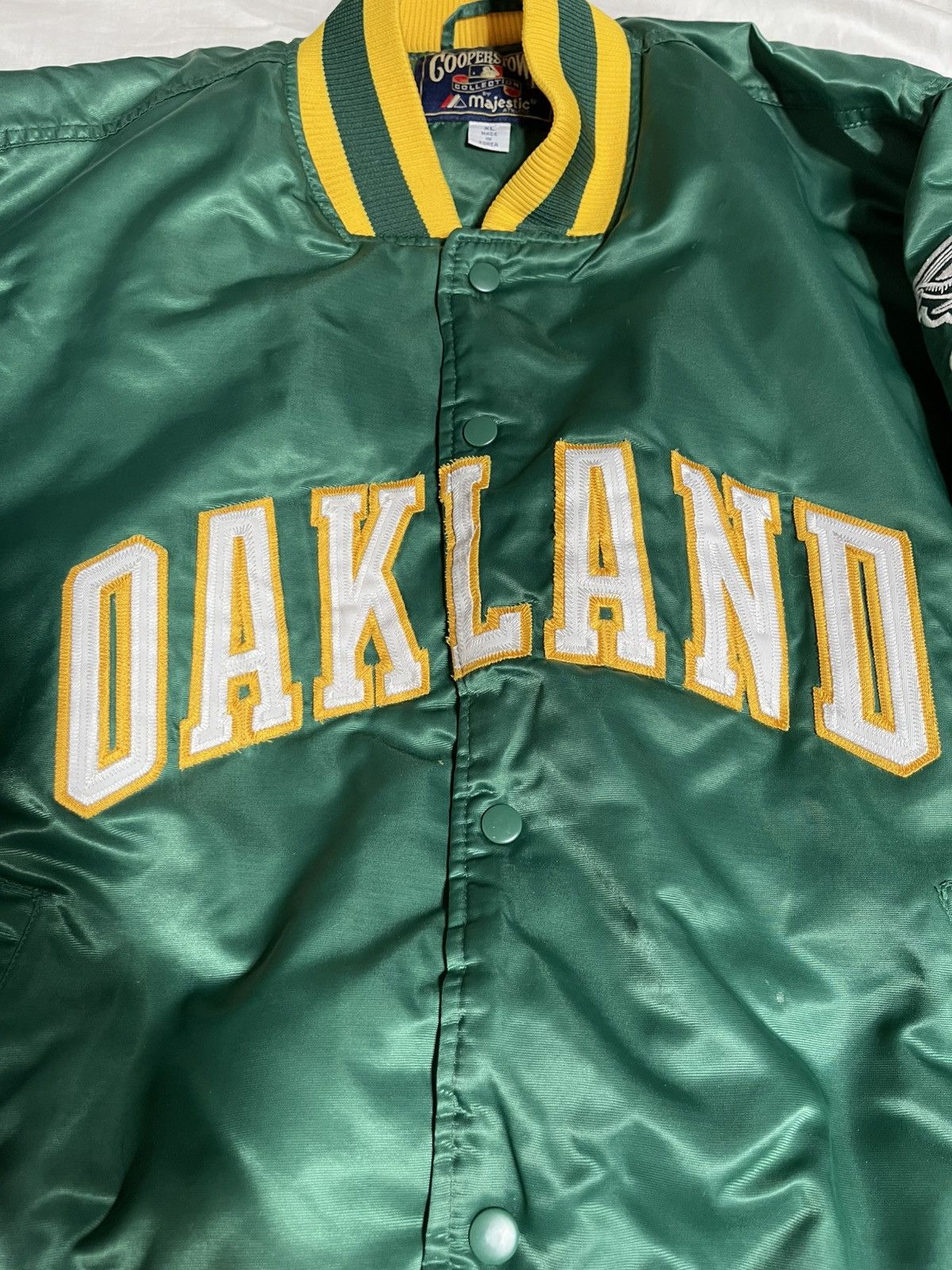 Majestic × Vintage Vintage Oakland Athletics majestic jacket Size US XL / EU 56 / 4 - 6 Thumbnail