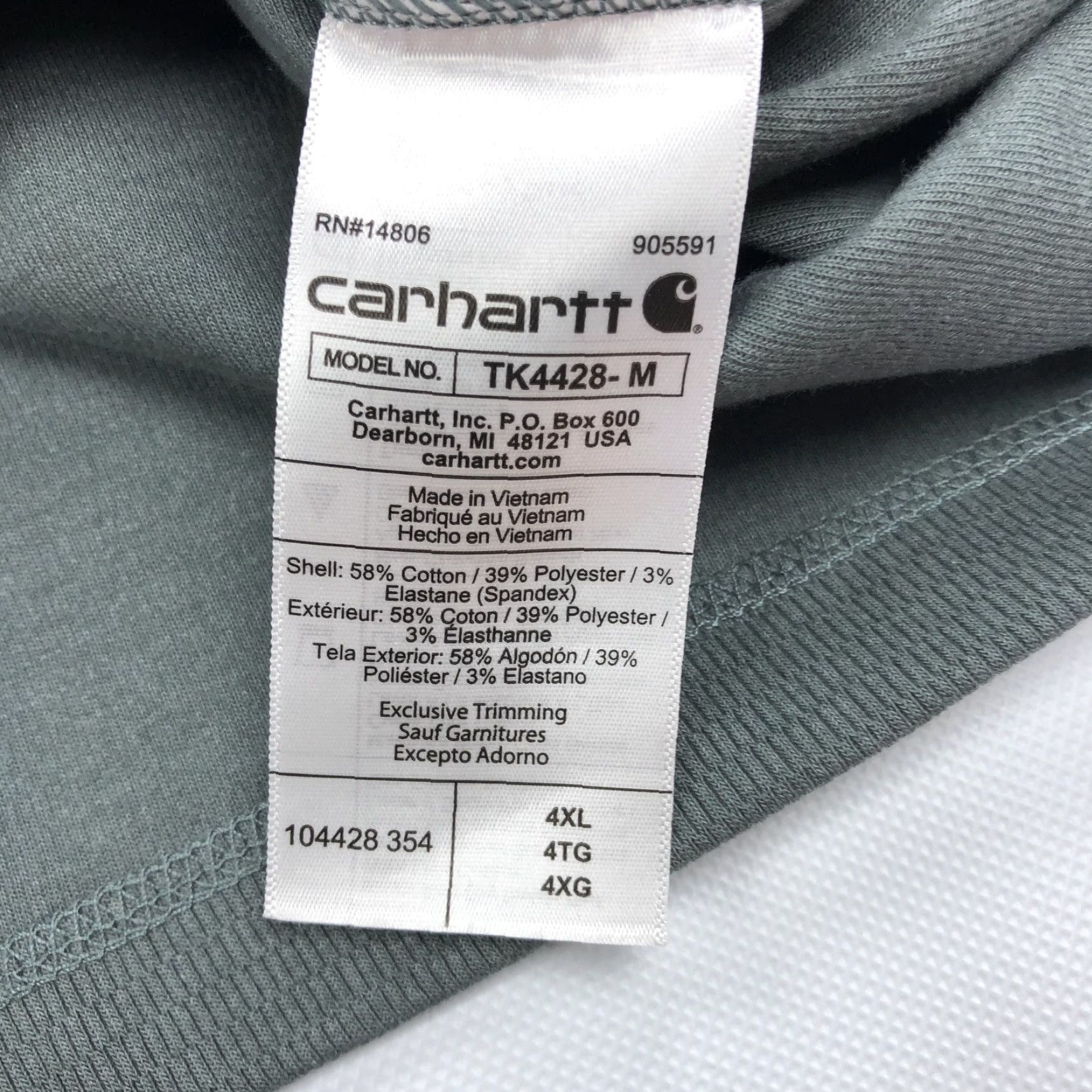 Carhartt Carhartt 4XL Men Activewear Shirt Elm 1/4 Zip Pullover Relaxed Fit Long Sleeve Mock Neck Pocketed VINTAGE (if applicable) Size US XXL / EU 58 / 5 - 7 Thumbnail