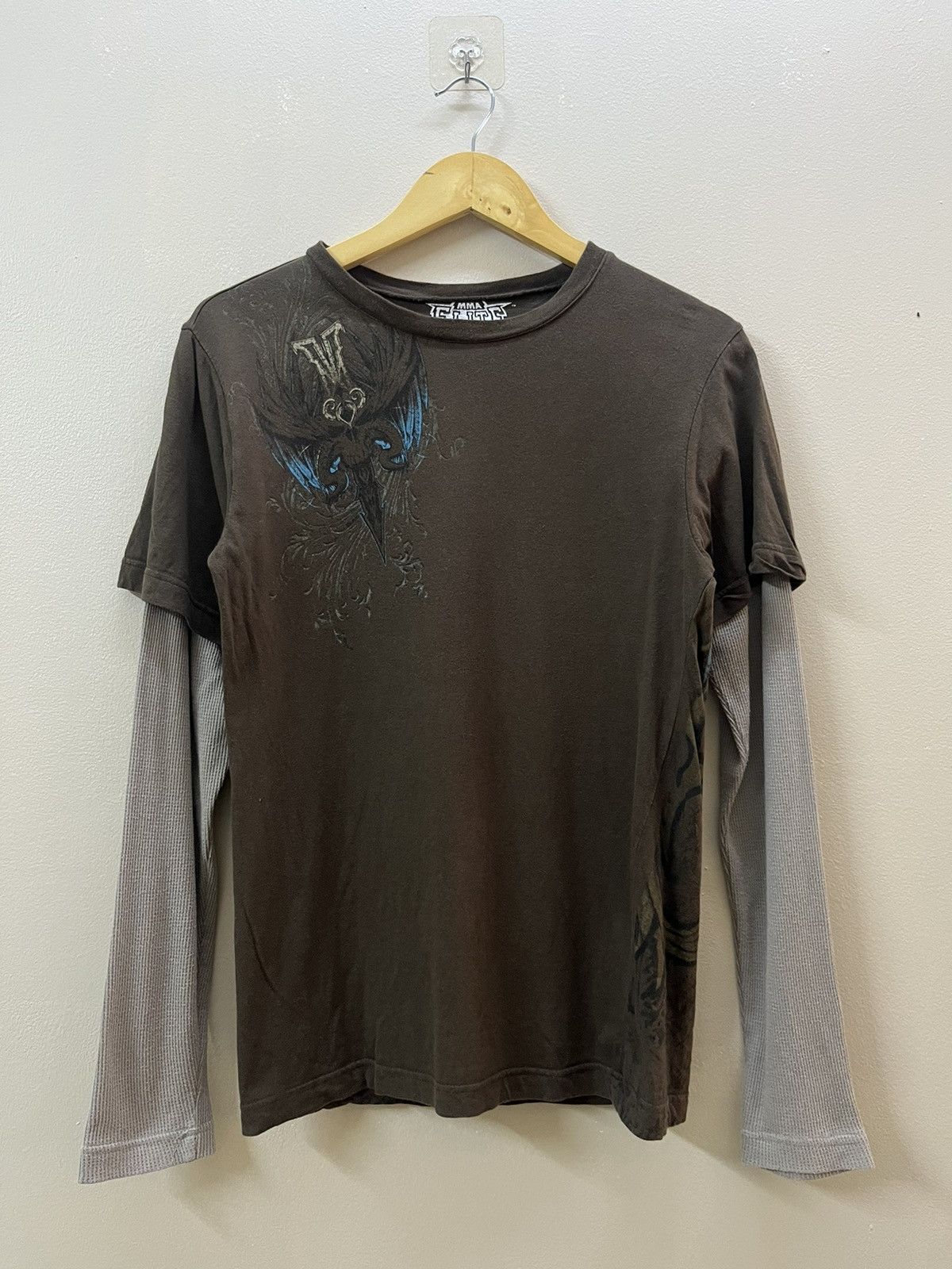 Affliction Y2K MMA elite Skull thermal Sleeve Tshirt Size US S / EU 44-46 / 1 - 4 Thumbnail